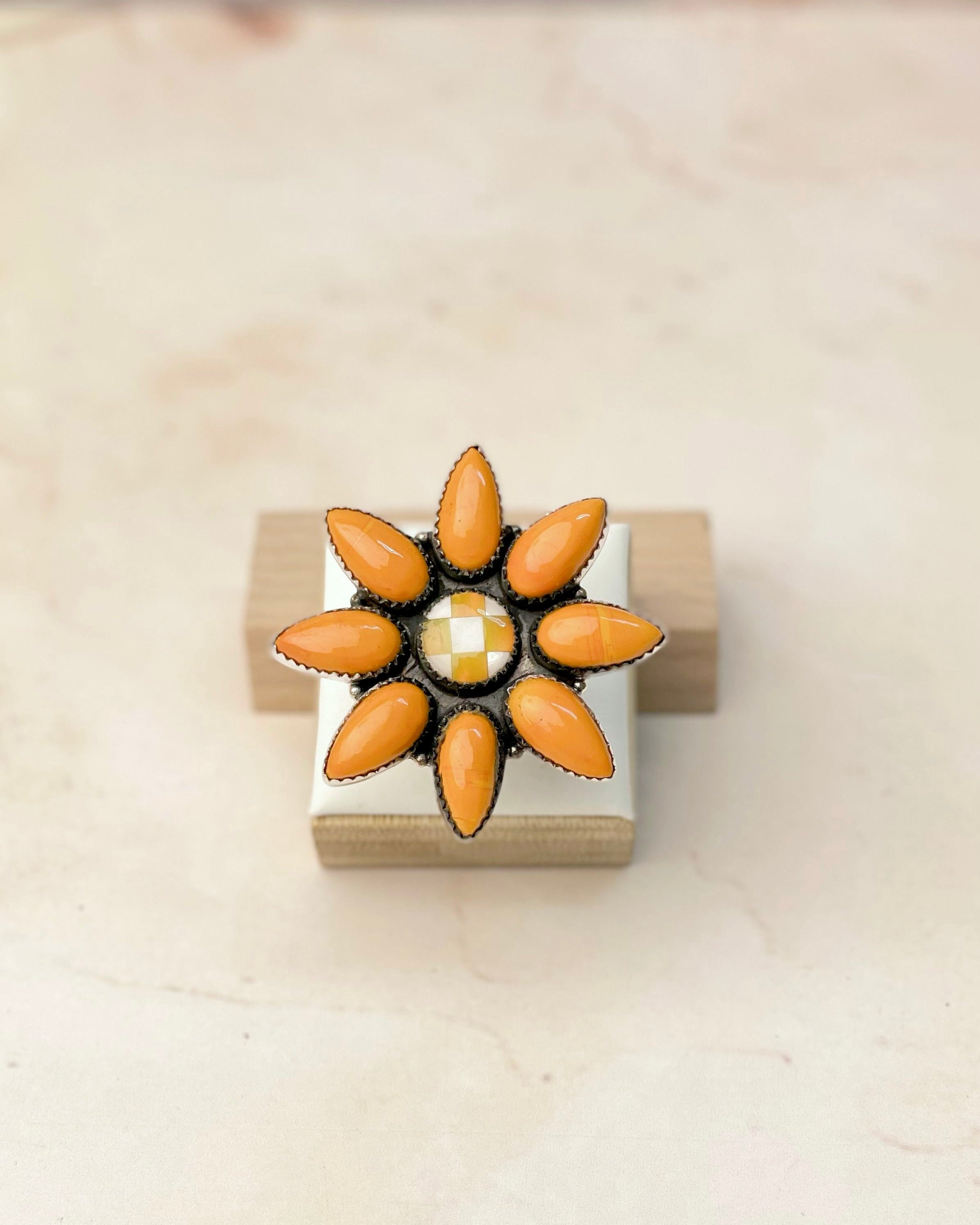 Rosarita Yellow Sunshine Petals Ring MADE TO ORDER-Rings-Krush Kandy, Women's Online Fashion Boutique Located in Phoenix, Arizona (Scottsdale Area)