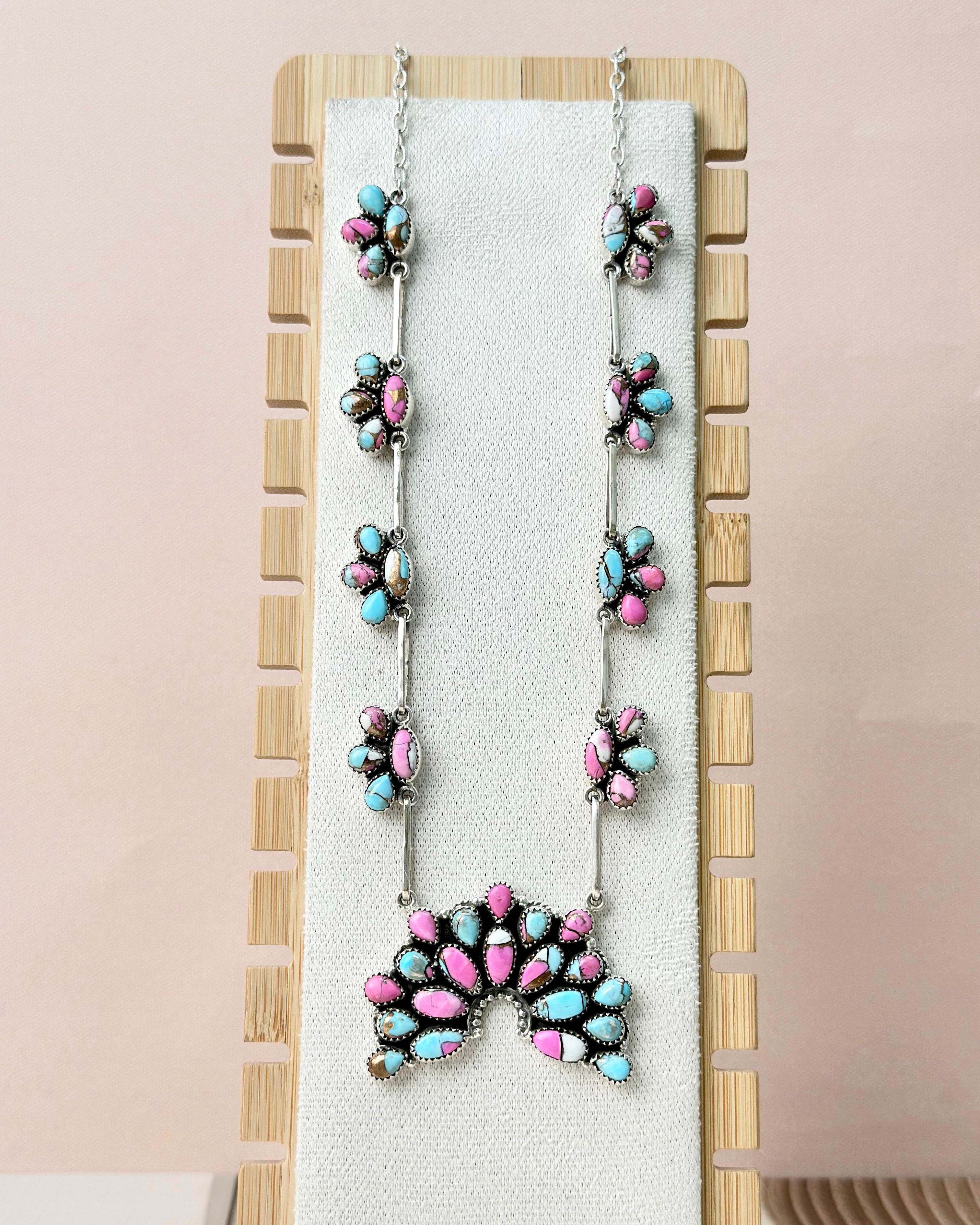 Cotton Candy Statement Naja Necklace-Necklaces-Krush Kandy, Women's Online Fashion Boutique Located in Phoenix, Arizona (Scottsdale Area)
