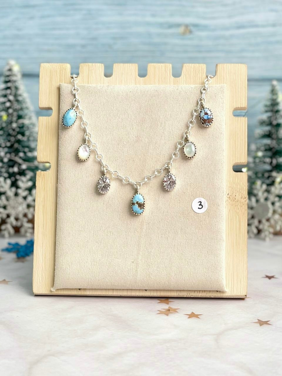 Winter Frost Golden Hills Stone Drops Necklace-Necklaces-Krush Kandy, Women's Online Fashion Boutique Located in Phoenix, Arizona (Scottsdale Area)