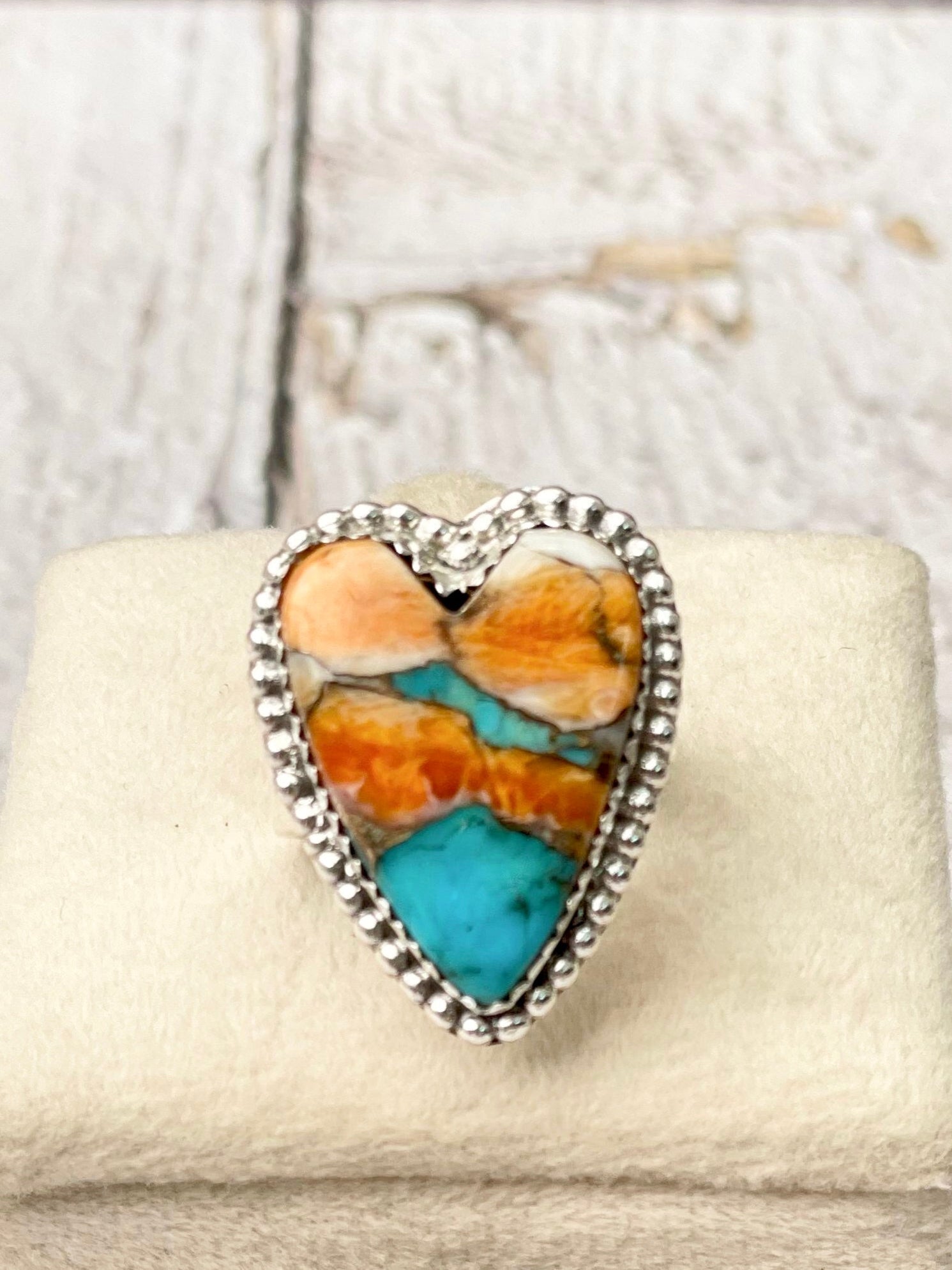 Long Heart Sterling Silver Ring MADE TO ORDER-Statement Rings-Krush Kandy, Women's Online Fashion Boutique Located in Phoenix, Arizona (Scottsdale Area)