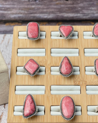 One Of A Kind Thulite Slab Rings-Rings-Krush Kandy, Women's Online Fashion Boutique Located in Phoenix, Arizona (Scottsdale Area)