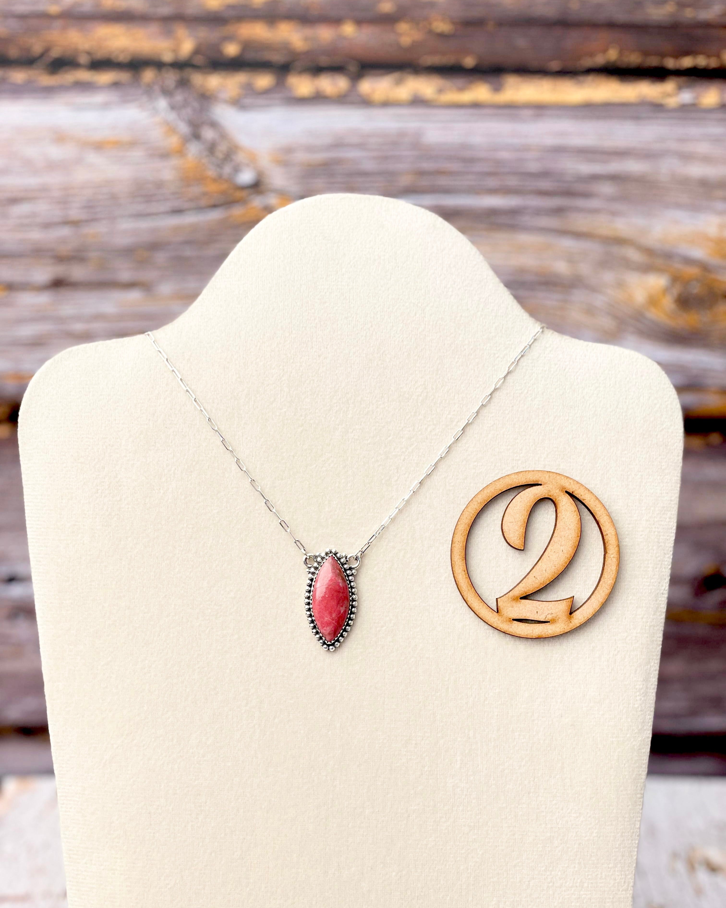 Thulite Slab Necklaces-Necklaces-Krush Kandy, Women's Online Fashion Boutique Located in Phoenix, Arizona (Scottsdale Area)