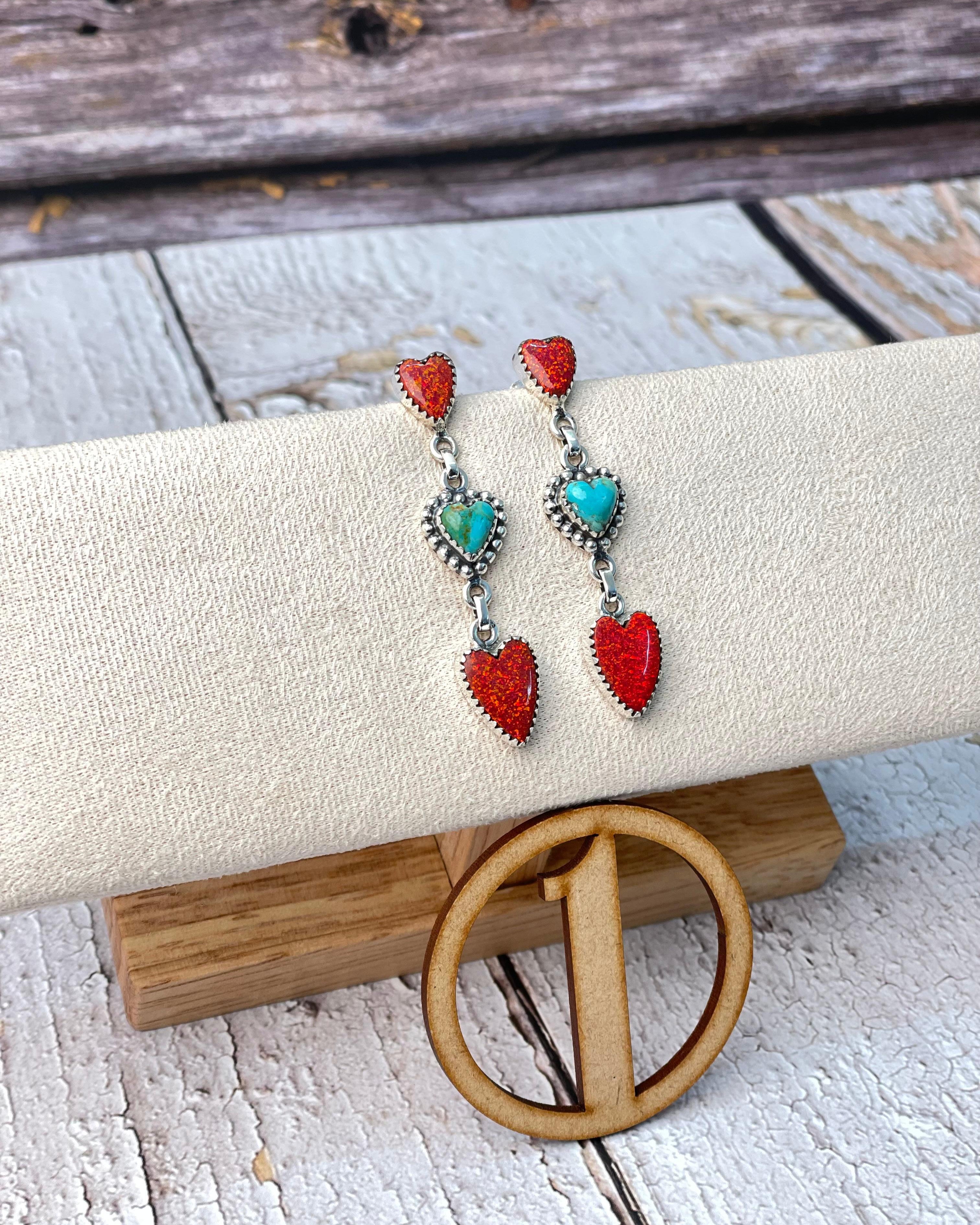 Feel The Love Heart Earrings-Earrings-Krush Kandy, Women's Online Fashion Boutique Located in Phoenix, Arizona (Scottsdale Area)