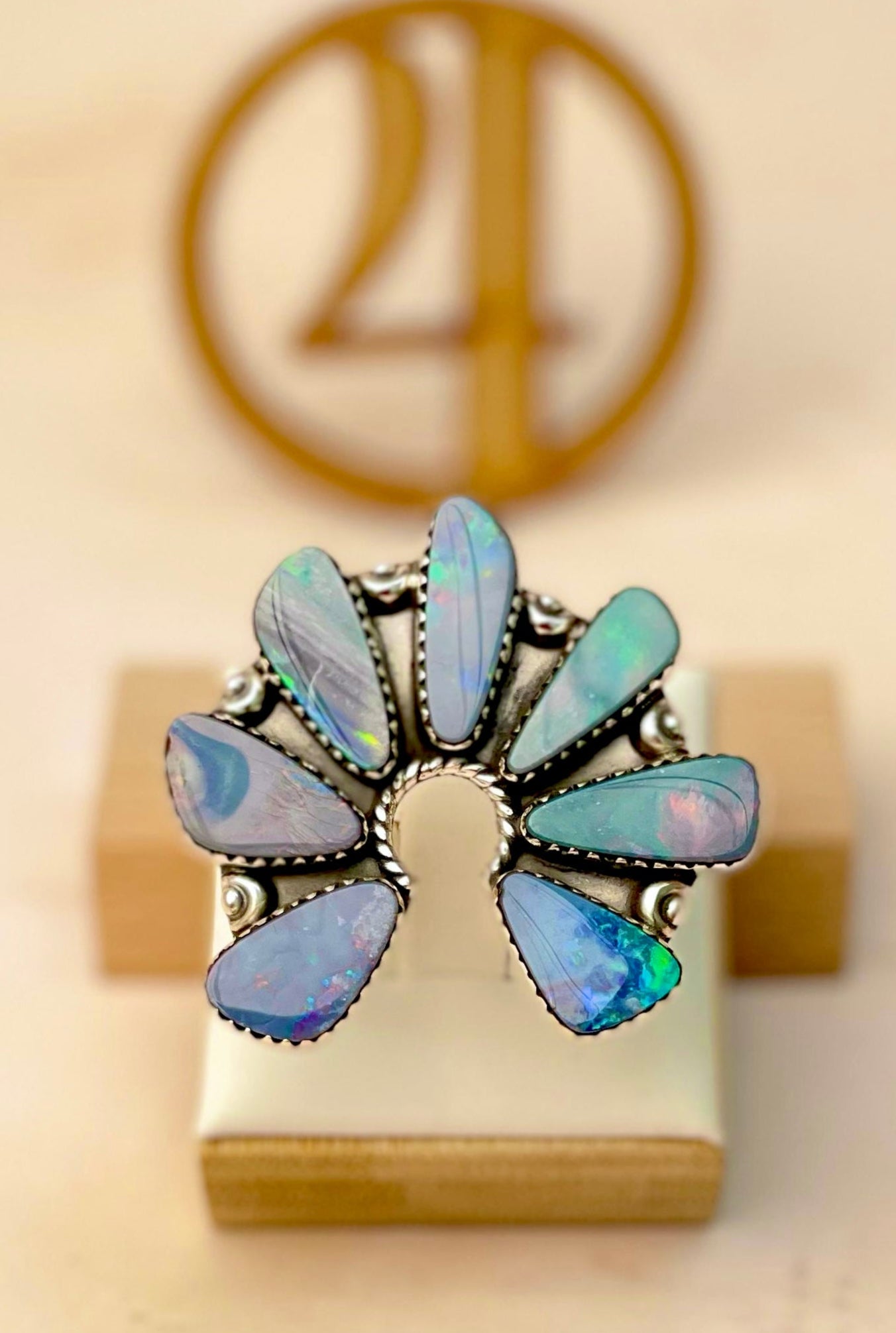 Australian Opal Horseshoe Rings-Rings-Krush Kandy, Women's Online Fashion Boutique Located in Phoenix, Arizona (Scottsdale Area)