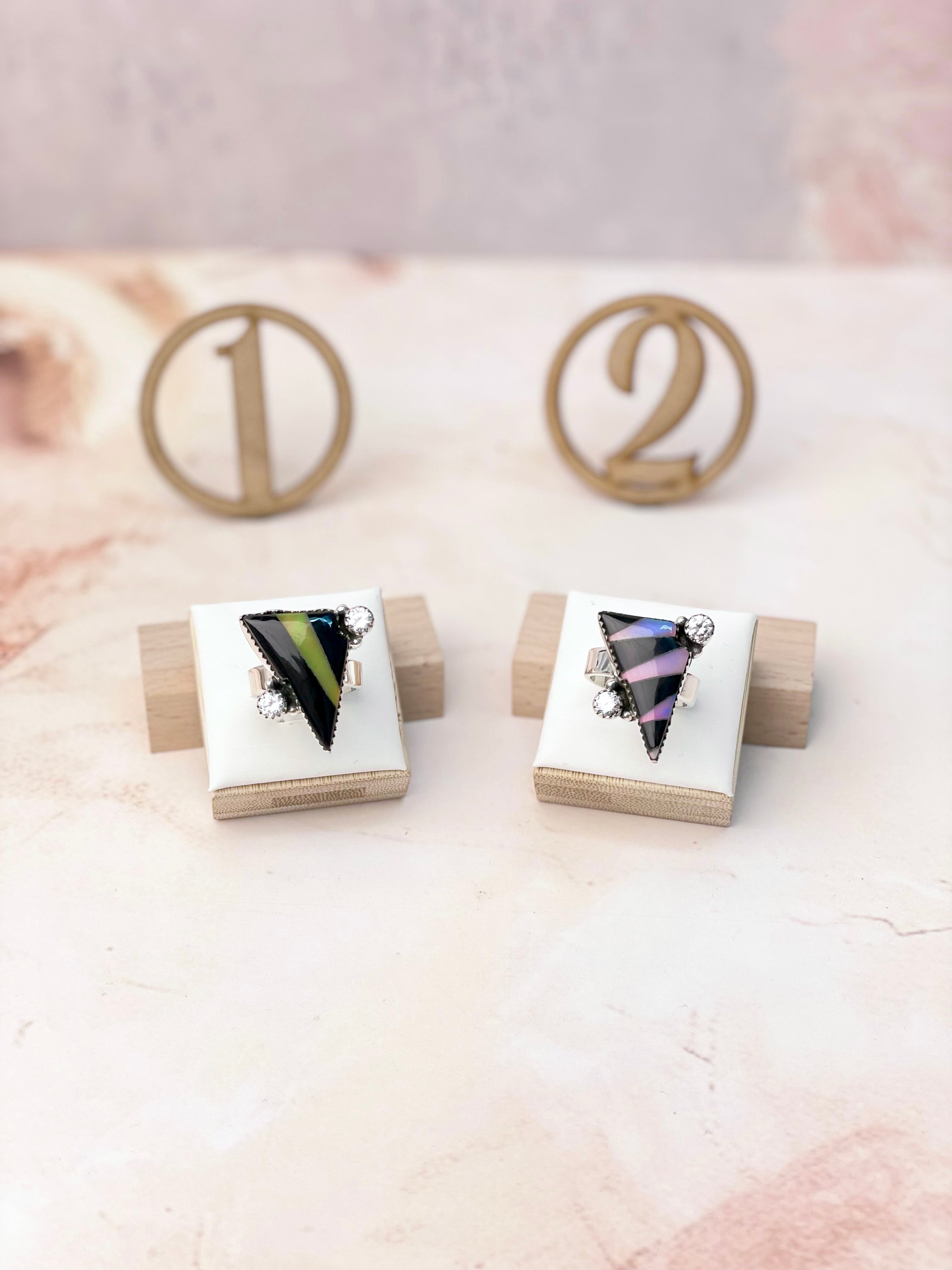 Aurora Lightning Bolt Rings-Rings-Krush Kandy, Women's Online Fashion Boutique Located in Phoenix, Arizona (Scottsdale Area)