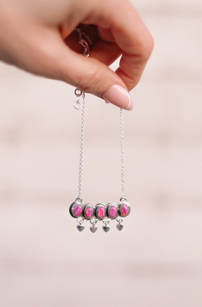 Heart's Desire Stone Necklace-Chain Necklaces-Krush Kandy, Women's Online Fashion Boutique Located in Phoenix, Arizona (Scottsdale Area)