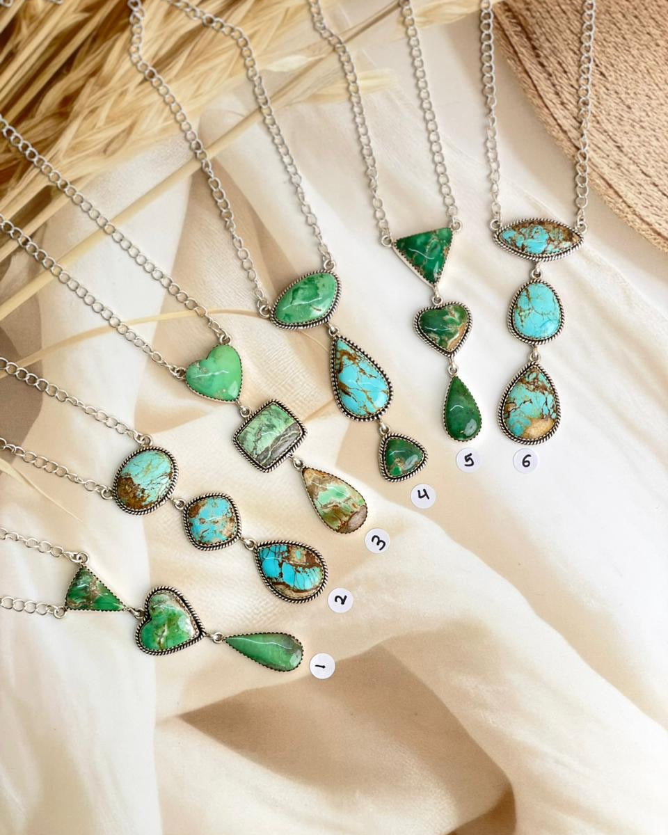 Australian Turquoise & Varascite Lariat Necklace Sno 32-Necklaces-Krush Kandy, Women's Online Fashion Boutique Located in Phoenix, Arizona (Scottsdale Area)