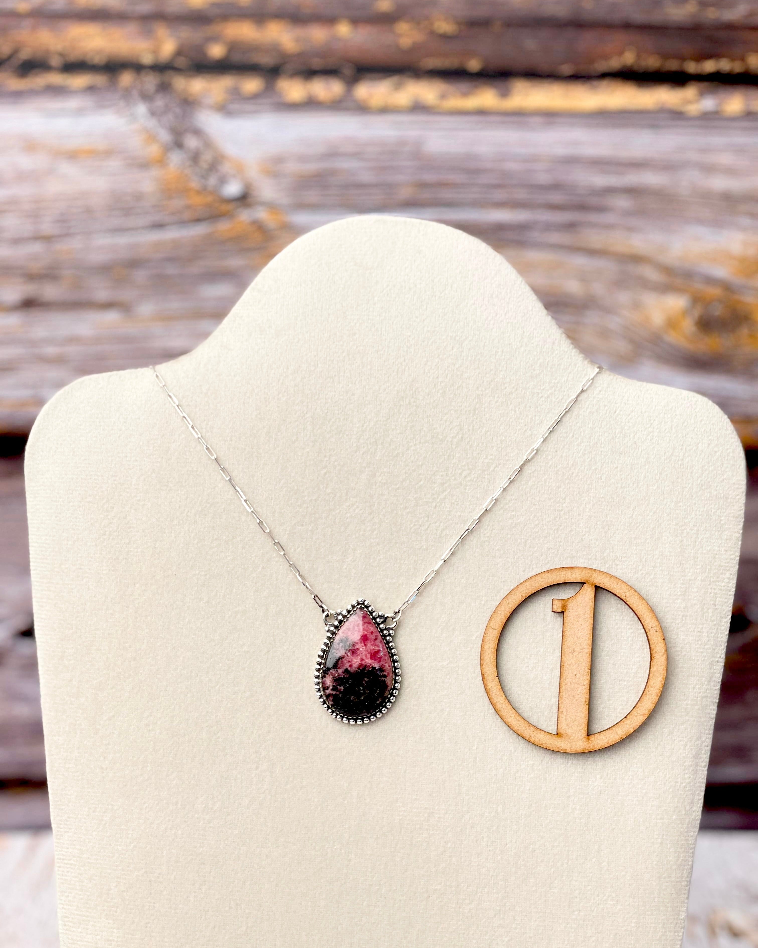 Rhodonite Slab Necklaces-Necklaces-Krush Kandy, Women's Online Fashion Boutique Located in Phoenix, Arizona (Scottsdale Area)