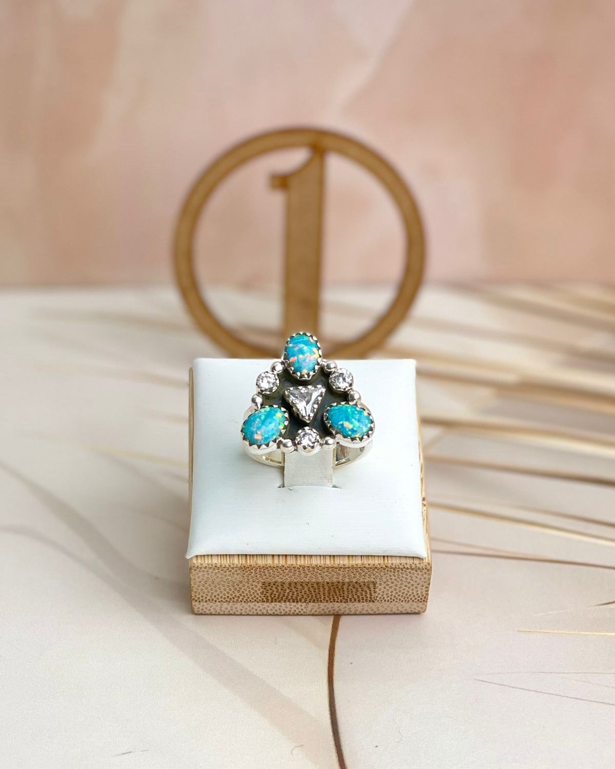 Opal Triad Cluster Rings-Rings-Krush Kandy, Women's Online Fashion Boutique Located in Phoenix, Arizona (Scottsdale Area)