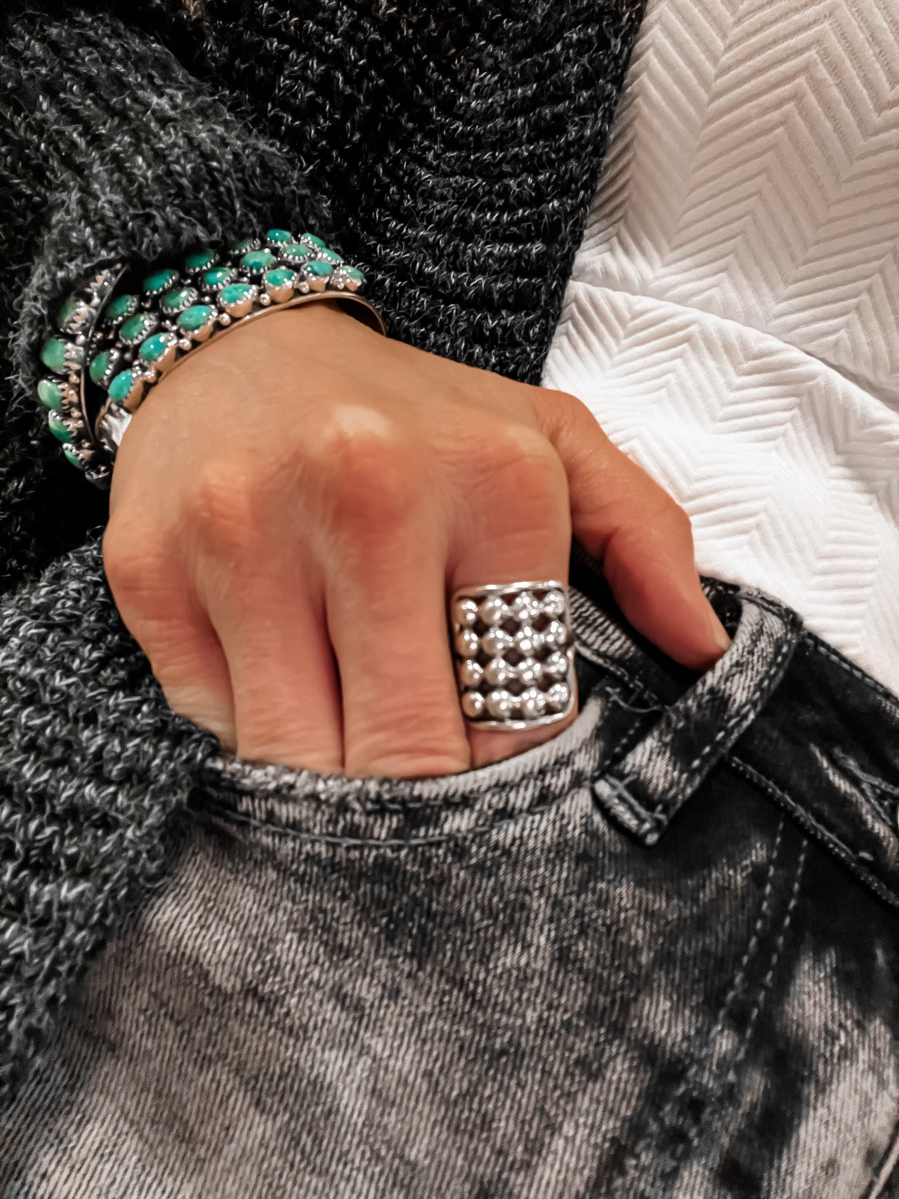 Sterling Silver Ball Stud Ring MADE TO ORDER-Statement Rings-Krush Kandy, Women's Online Fashion Boutique Located in Phoenix, Arizona (Scottsdale Area)