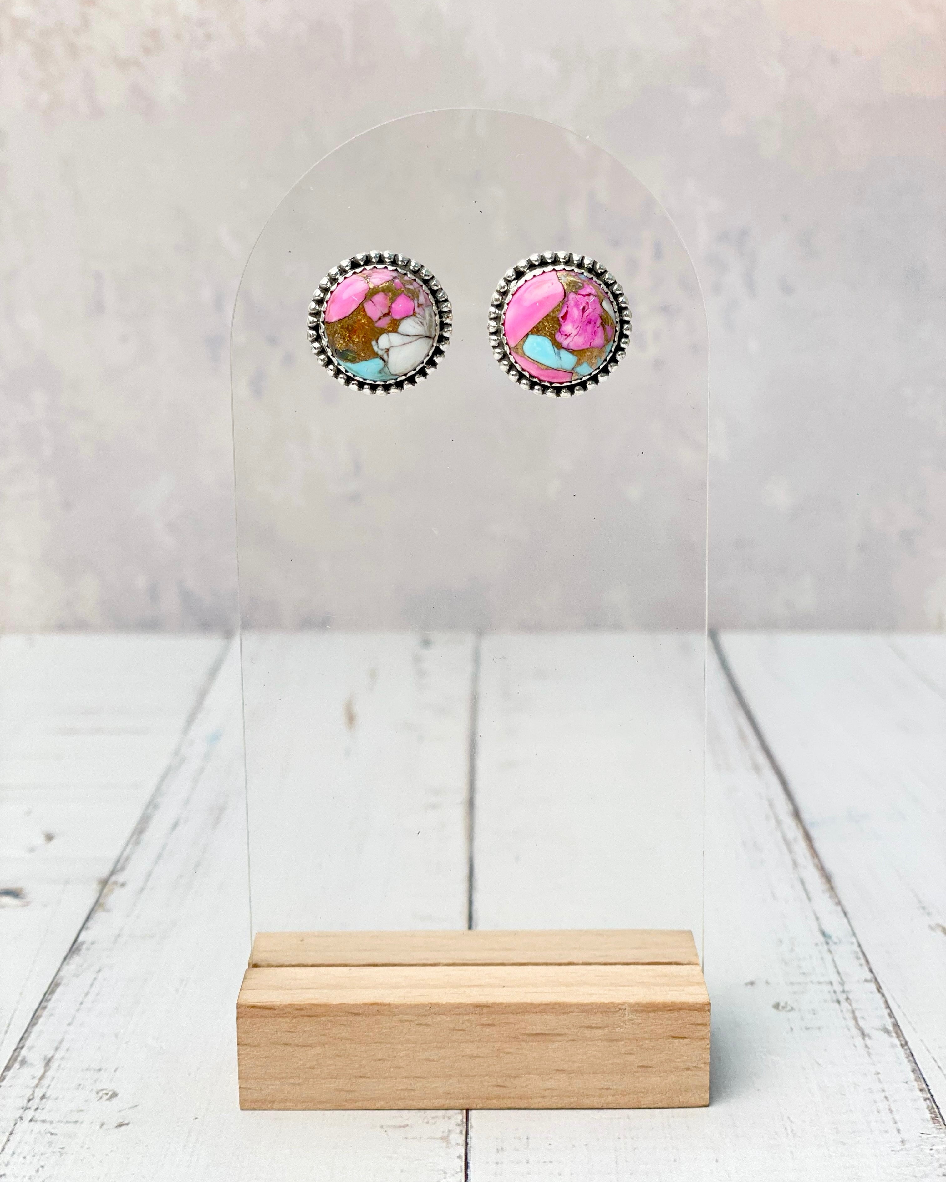 Cotton Kandy Circle Stud Earrings-Earrings-Krush Kandy, Women's Online Fashion Boutique Located in Phoenix, Arizona (Scottsdale Area)
