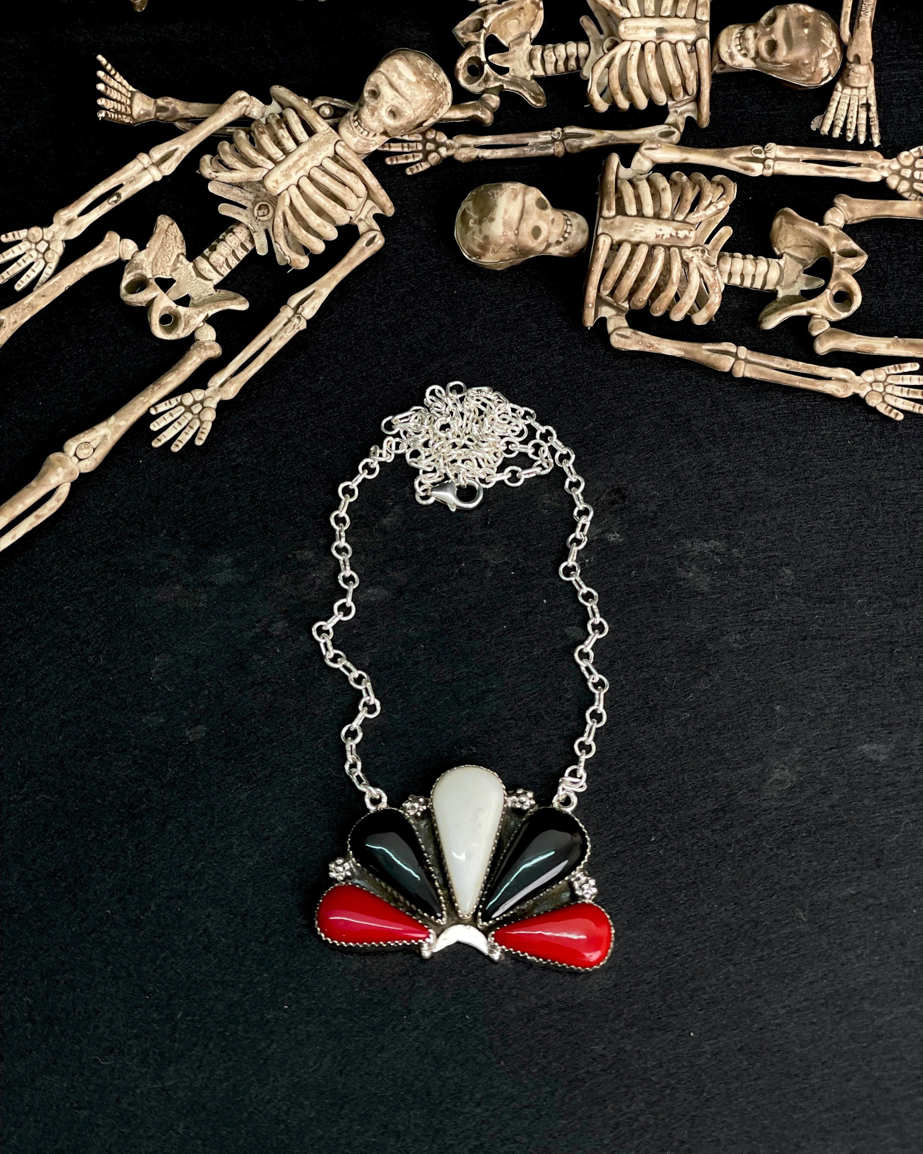 Halloween Necklace Rosarita & Black Onyx sno 3-Necklaces-Krush Kandy, Women's Online Fashion Boutique Located in Phoenix, Arizona (Scottsdale Area)