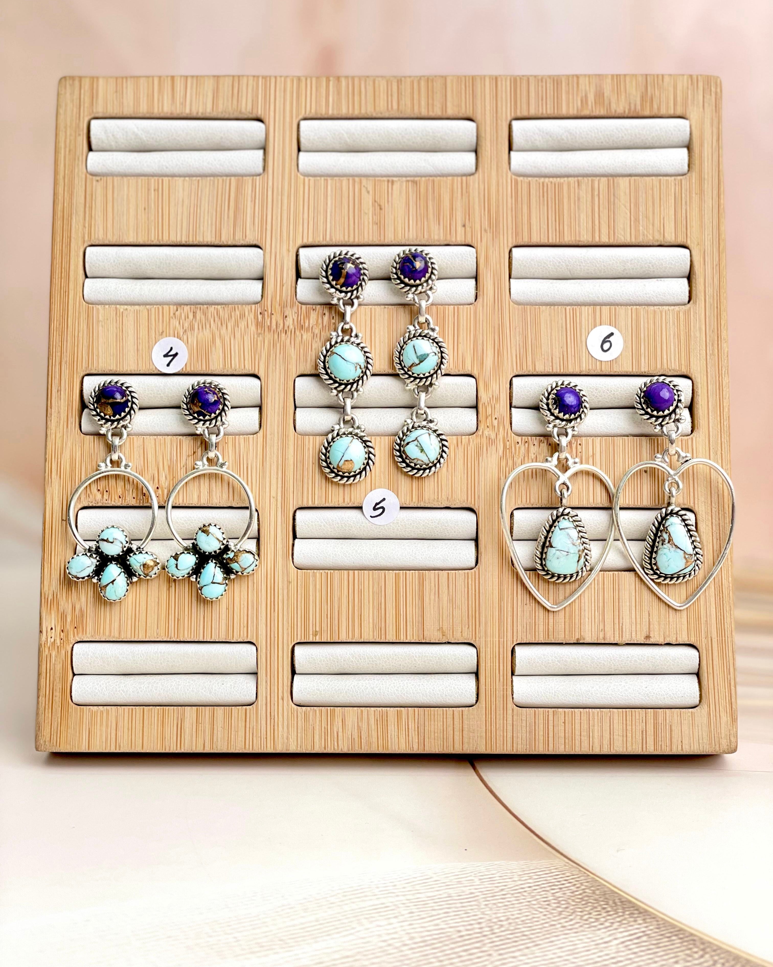 Purple Dahlia Cluster Earrings-Earrings-Krush Kandy, Women's Online Fashion Boutique Located in Phoenix, Arizona (Scottsdale Area)