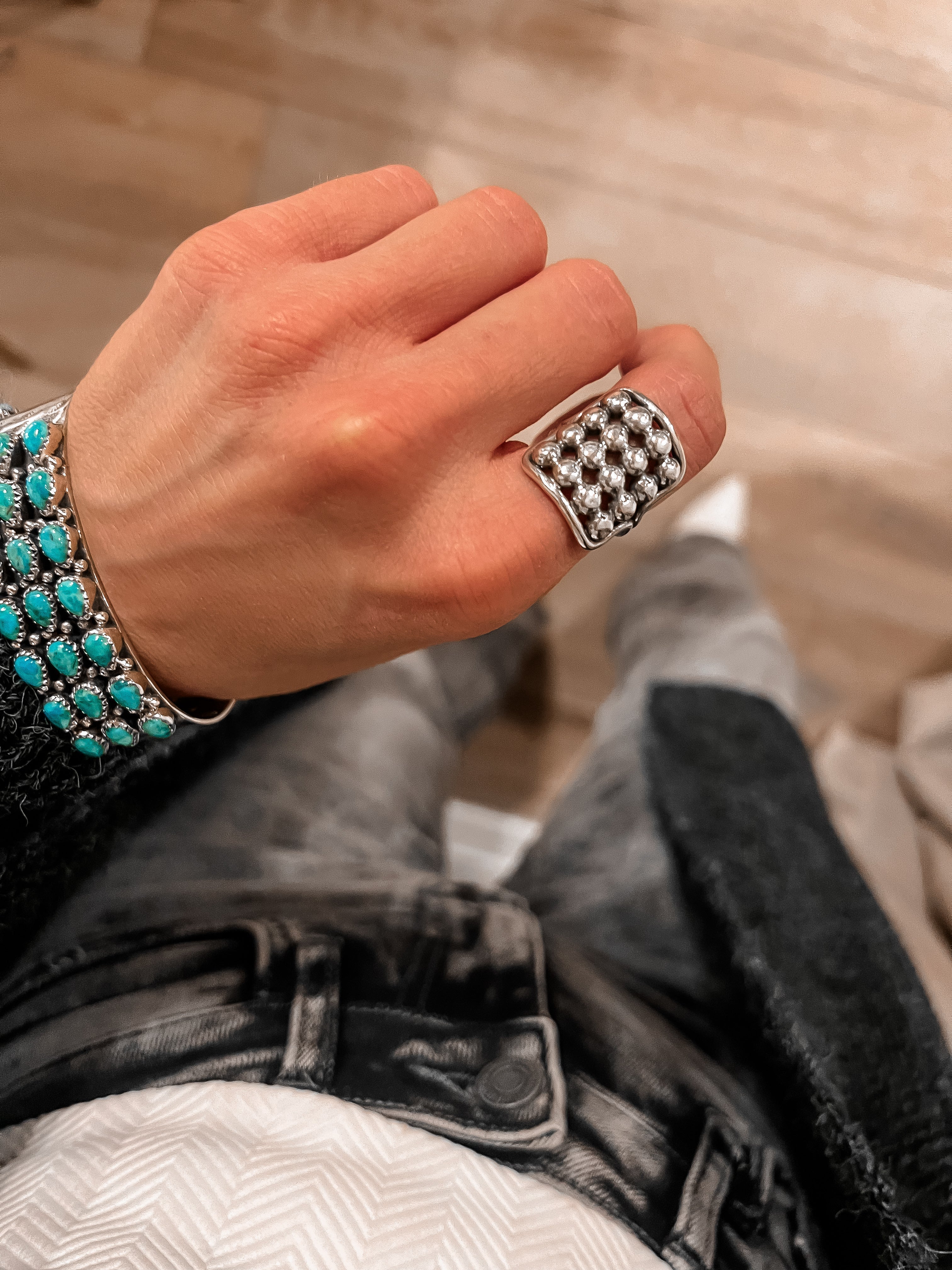 Sterling Silver Ball Stud Ring MADE TO ORDER-Statement Rings-Krush Kandy, Women's Online Fashion Boutique Located in Phoenix, Arizona (Scottsdale Area)