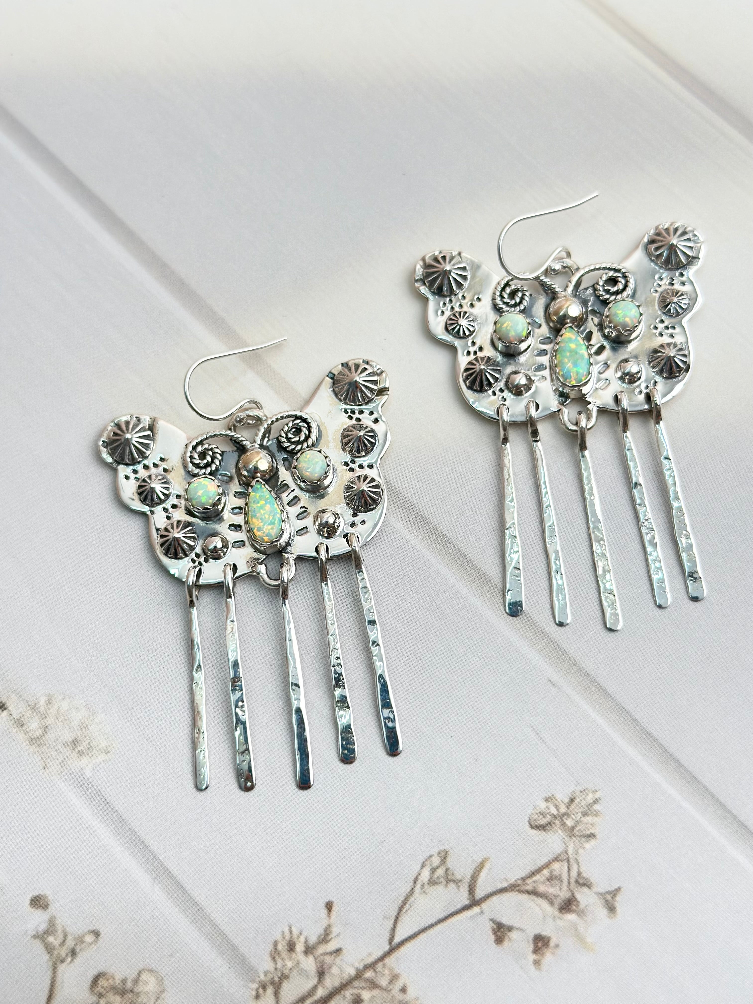 Boho Butterfly in Mesa Desert Opal Earrings-Earrings-Krush Kandy, Women's Online Fashion Boutique Located in Phoenix, Arizona (Scottsdale Area)