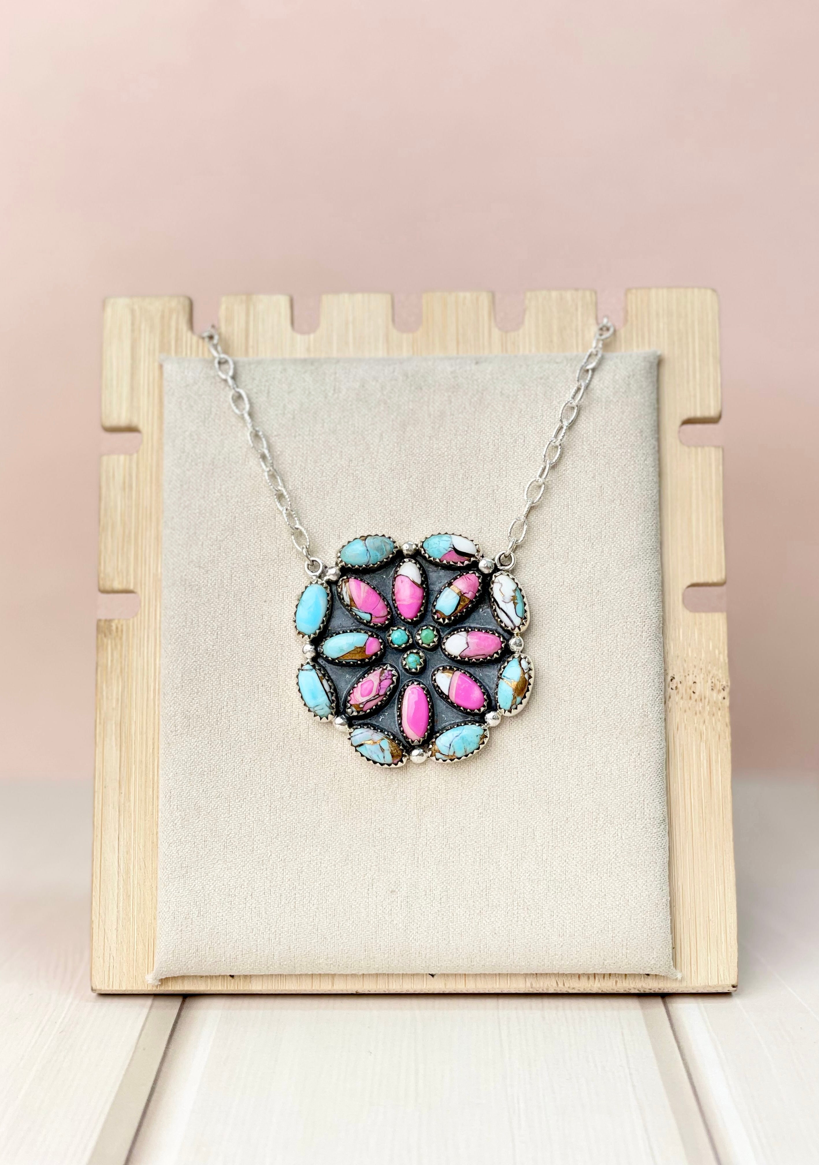 Cotton Candy Cluster Necklace no. 30-Necklaces-Krush Kandy, Women's Online Fashion Boutique Located in Phoenix, Arizona (Scottsdale Area)