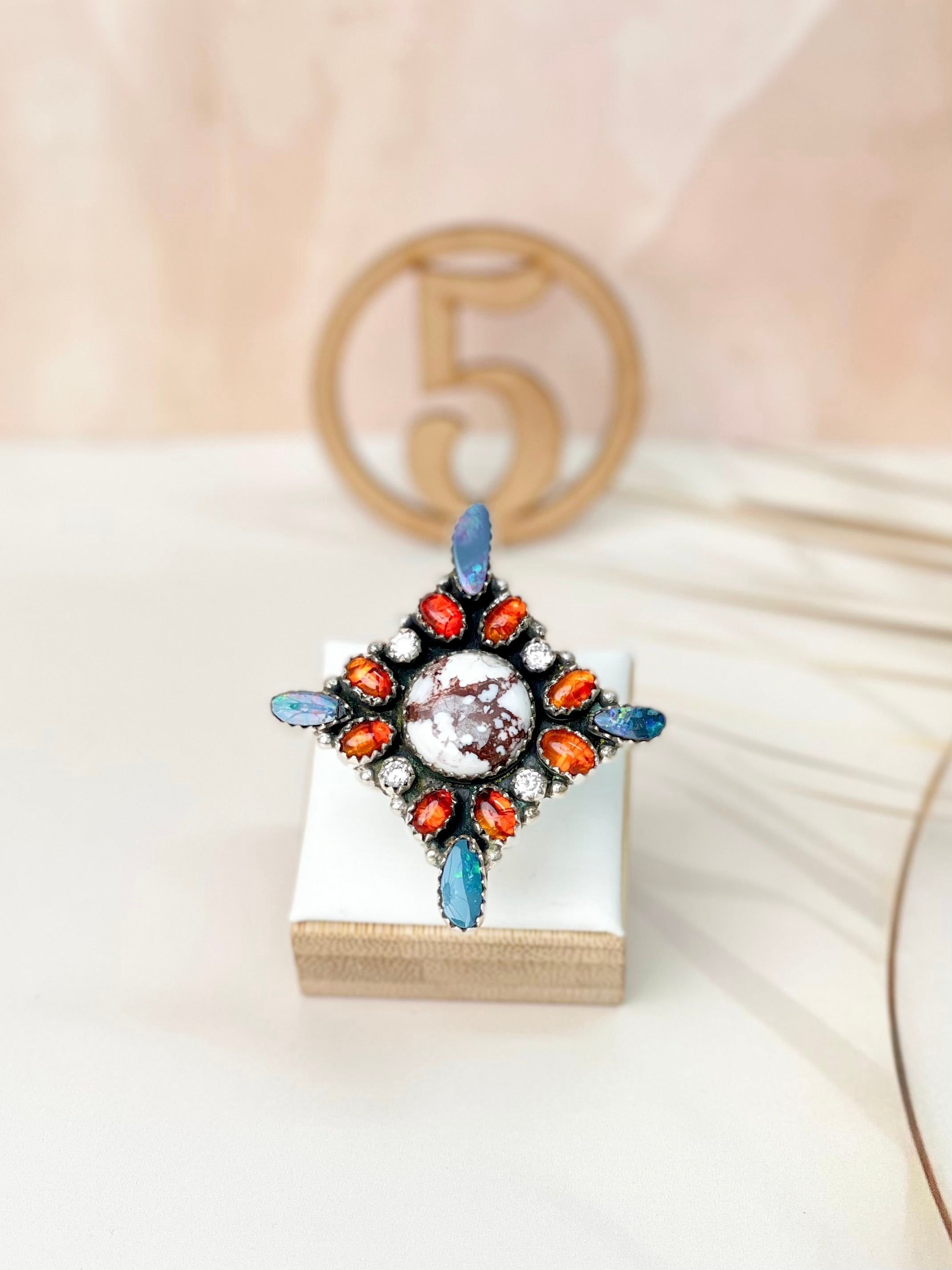 Australian Opal, Amber & Wild Horse Mixed Rings 25-Rings-Krush Kandy, Women's Online Fashion Boutique Located in Phoenix, Arizona (Scottsdale Area)