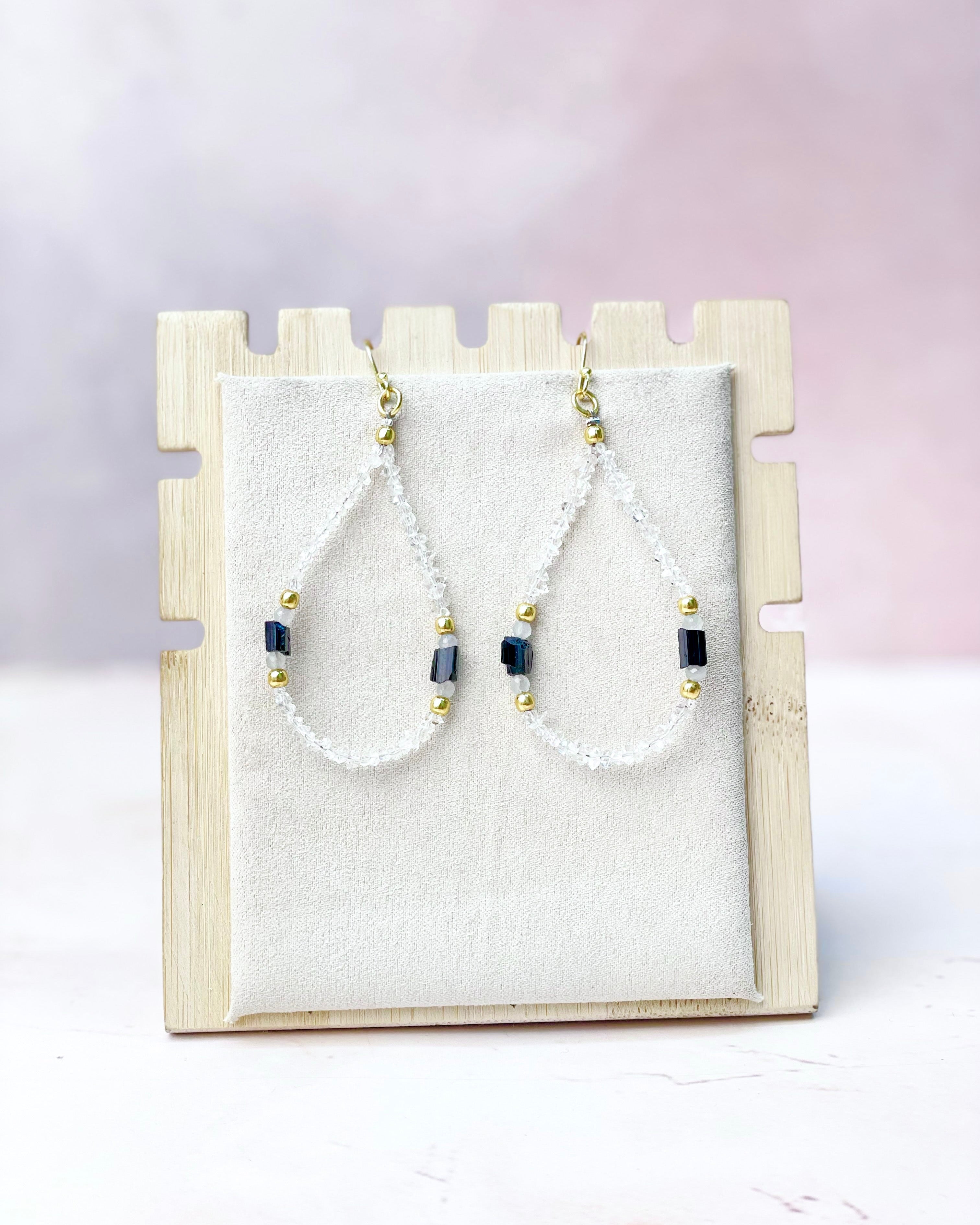 Herkimer Bling Multi Gem Earrings-Earrings-Krush Kandy, Women's Online Fashion Boutique Located in Phoenix, Arizona (Scottsdale Area)