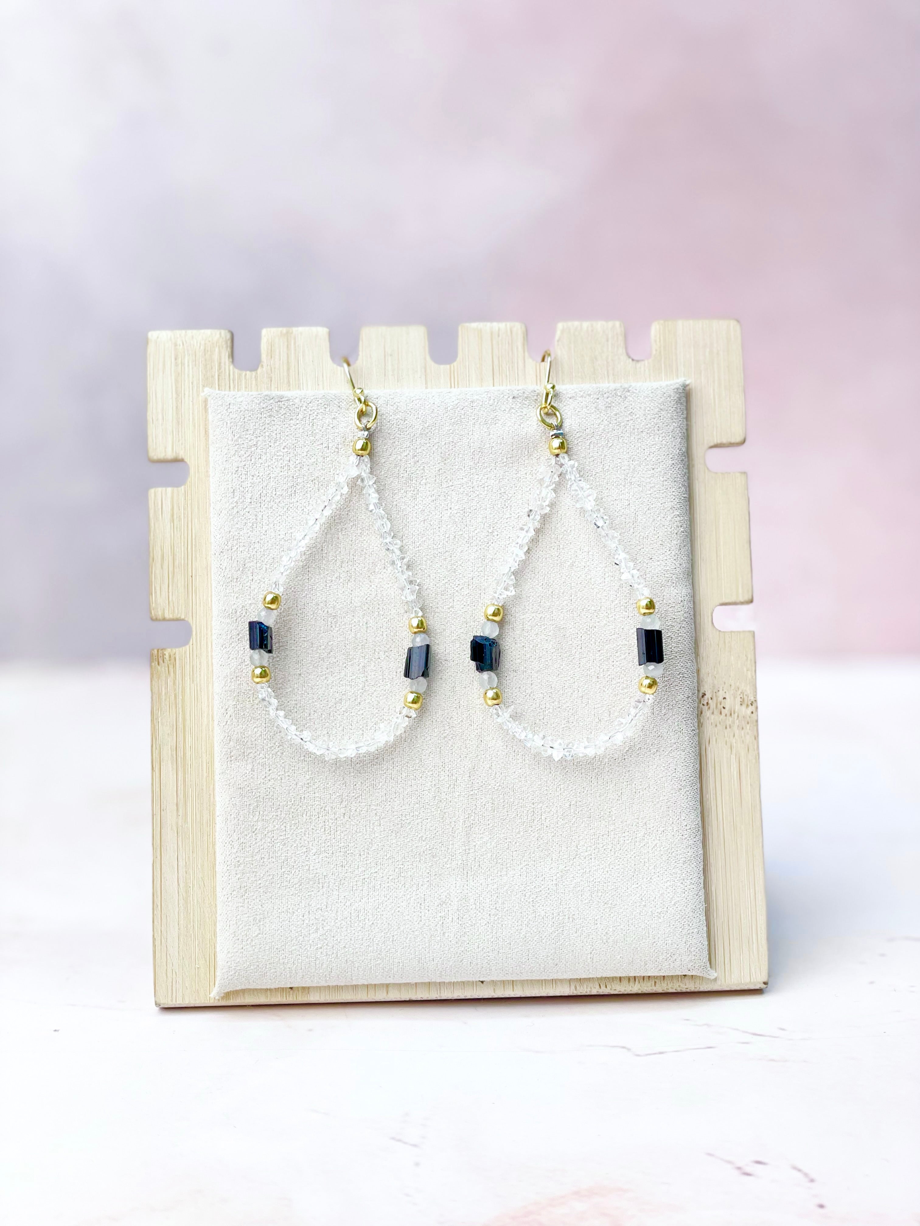 Herkimer Bling Multi Gem Earrings-Earrings-Krush Kandy, Women's Online Fashion Boutique Located in Phoenix, Arizona (Scottsdale Area)