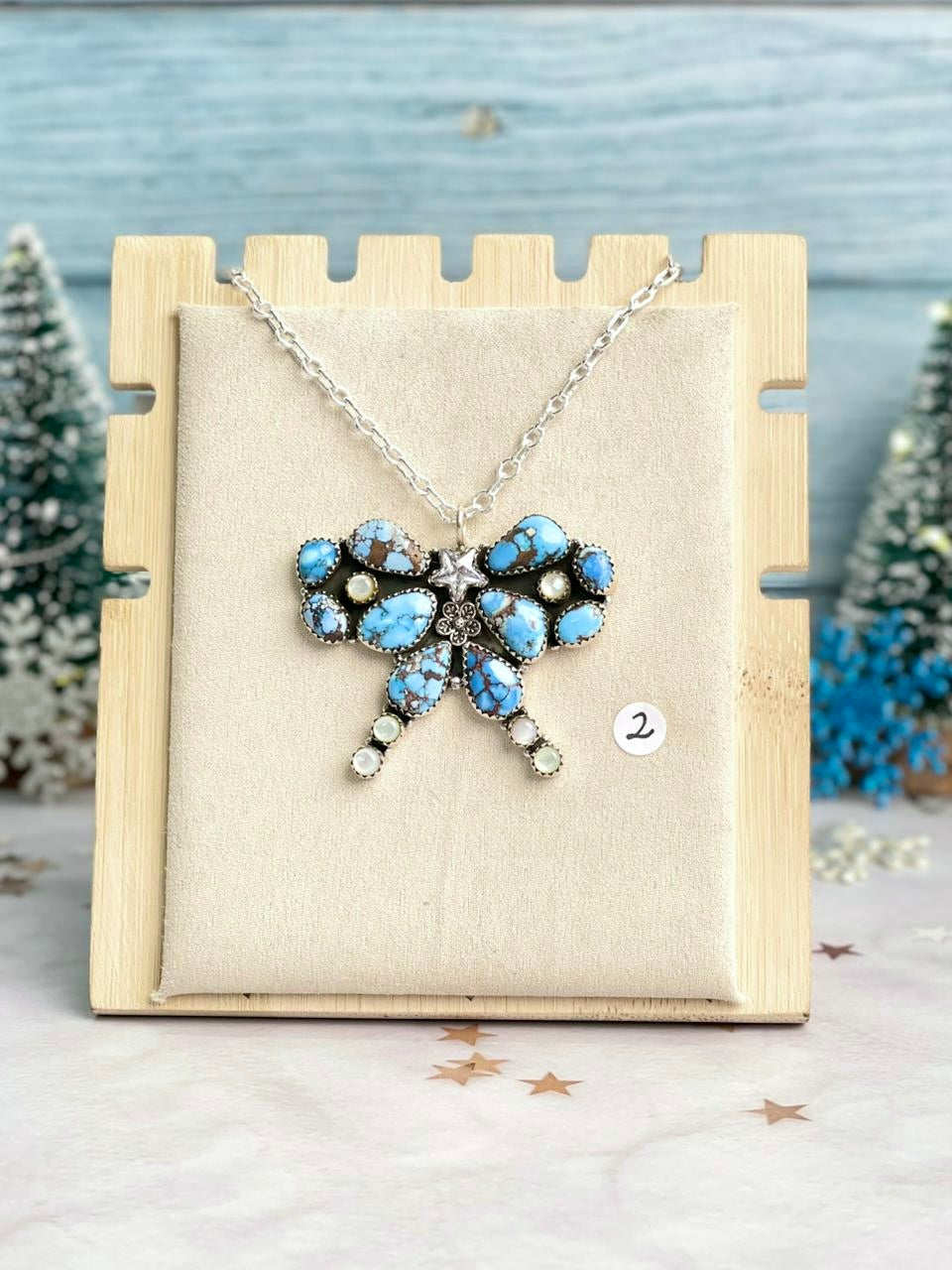 Winter Frost Golden Hills Big Bow Necklace-Necklaces-Krush Kandy, Women's Online Fashion Boutique Located in Phoenix, Arizona (Scottsdale Area)