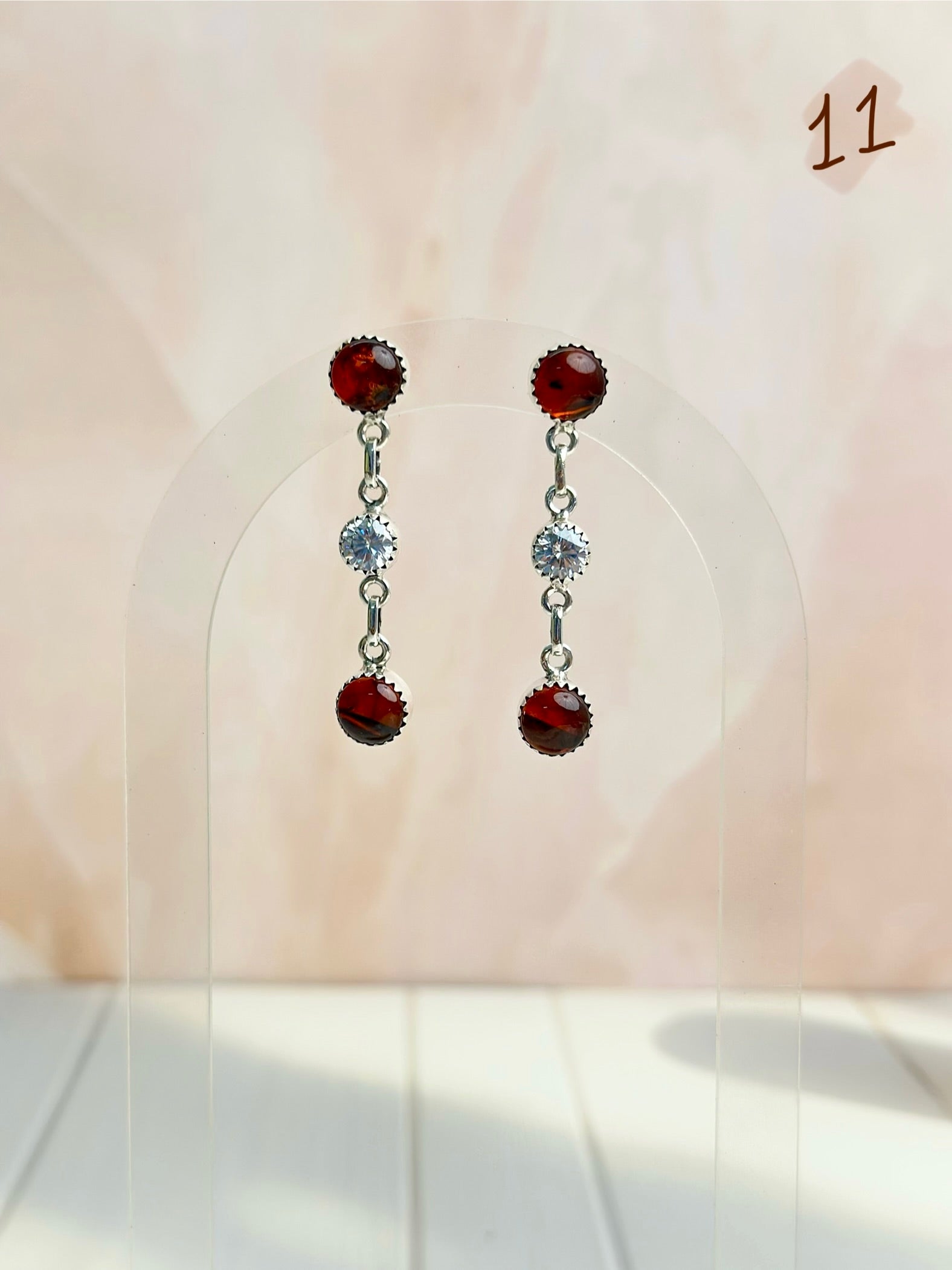 Amber, Turquoise & Crystals Mixed Earrings-Earrings-Krush Kandy, Women's Online Fashion Boutique Located in Phoenix, Arizona (Scottsdale Area)