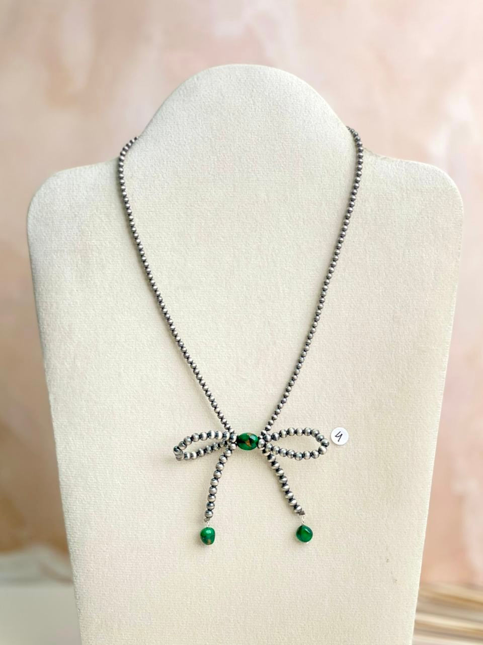 Desert Pearl & Multi Dahlia Bow Necklaces-Necklaces-Krush Kandy, Women's Online Fashion Boutique Located in Phoenix, Arizona (Scottsdale Area)