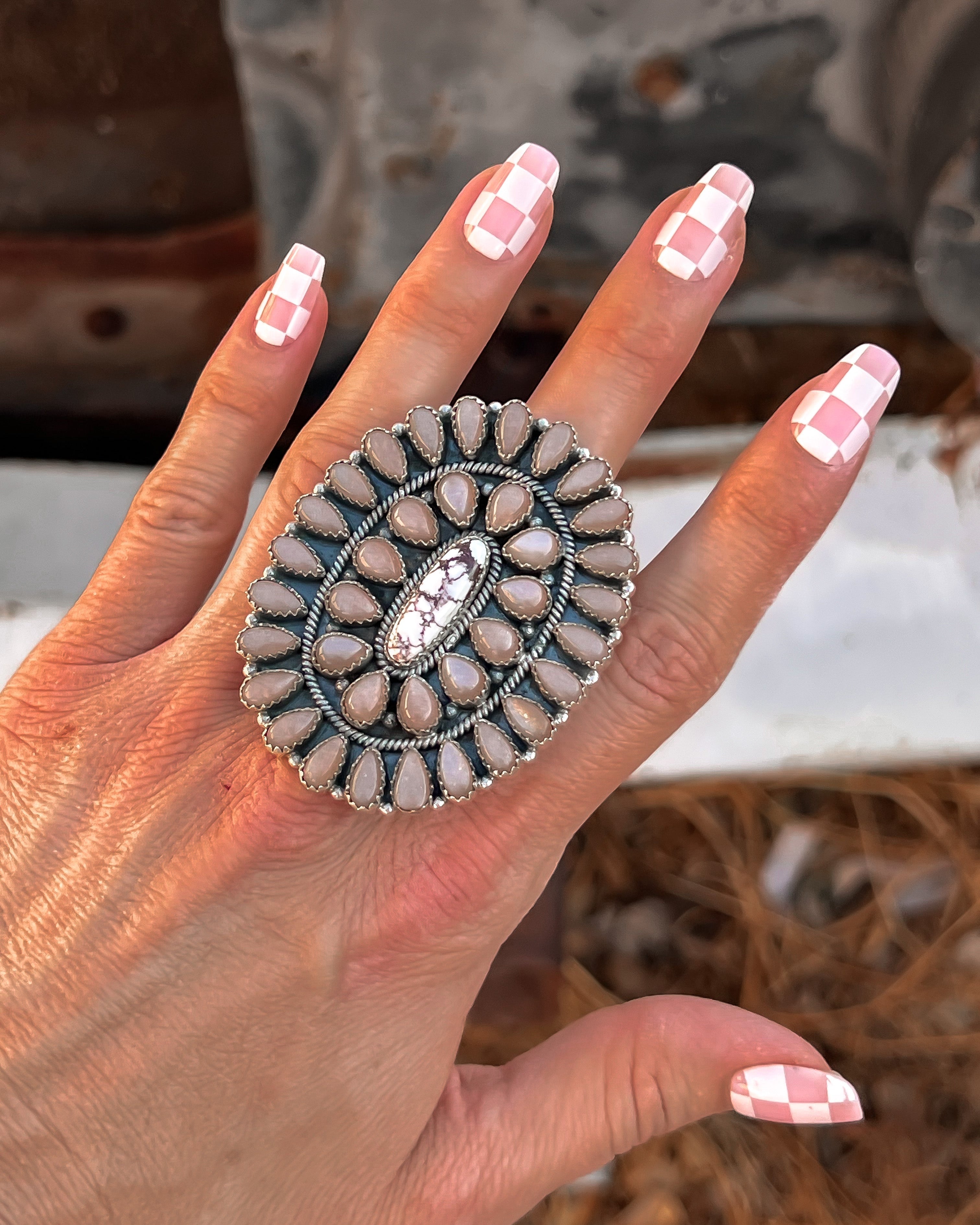 Big Mama Concho Ring MADE TO ORDER-Cluster Rings-Krush Kandy, Women's Online Fashion Boutique Located in Phoenix, Arizona (Scottsdale Area)