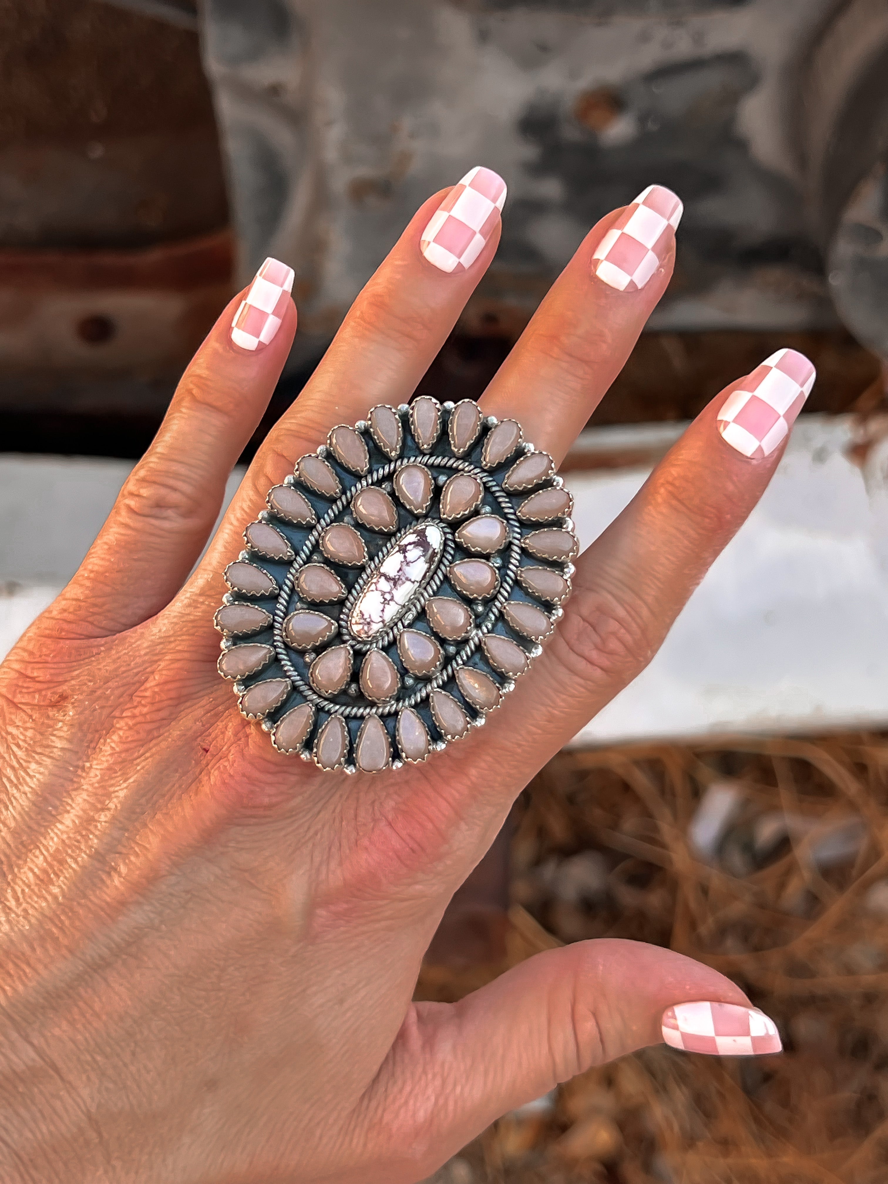 Big Mama Concho Ring MADE TO ORDER-Cluster Rings-Krush Kandy, Women's Online Fashion Boutique Located in Phoenix, Arizona (Scottsdale Area)