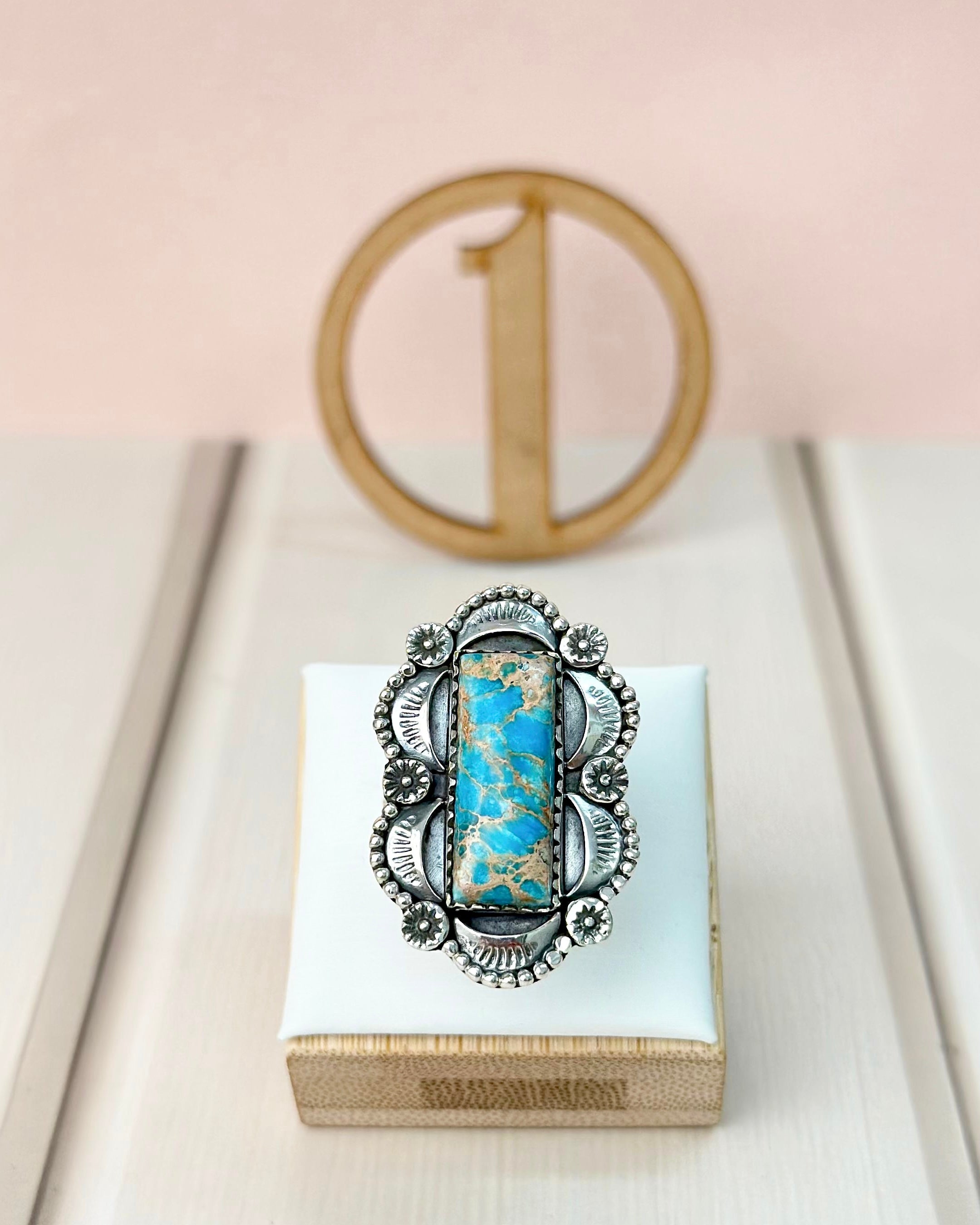 Moonlit Bloom Floral Boho Statement Ring-Rings-Krush Kandy, Women's Online Fashion Boutique Located in Phoenix, Arizona (Scottsdale Area)