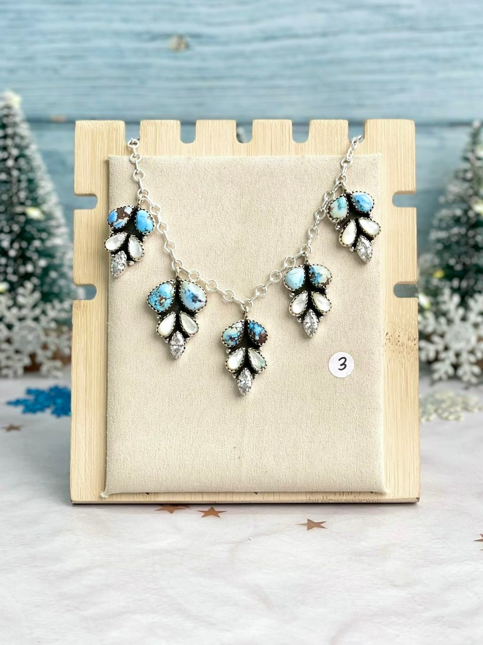 Winter Frost Golden Hills Pine Drops Necklace-Necklaces-Krush Kandy, Women's Online Fashion Boutique Located in Phoenix, Arizona (Scottsdale Area)