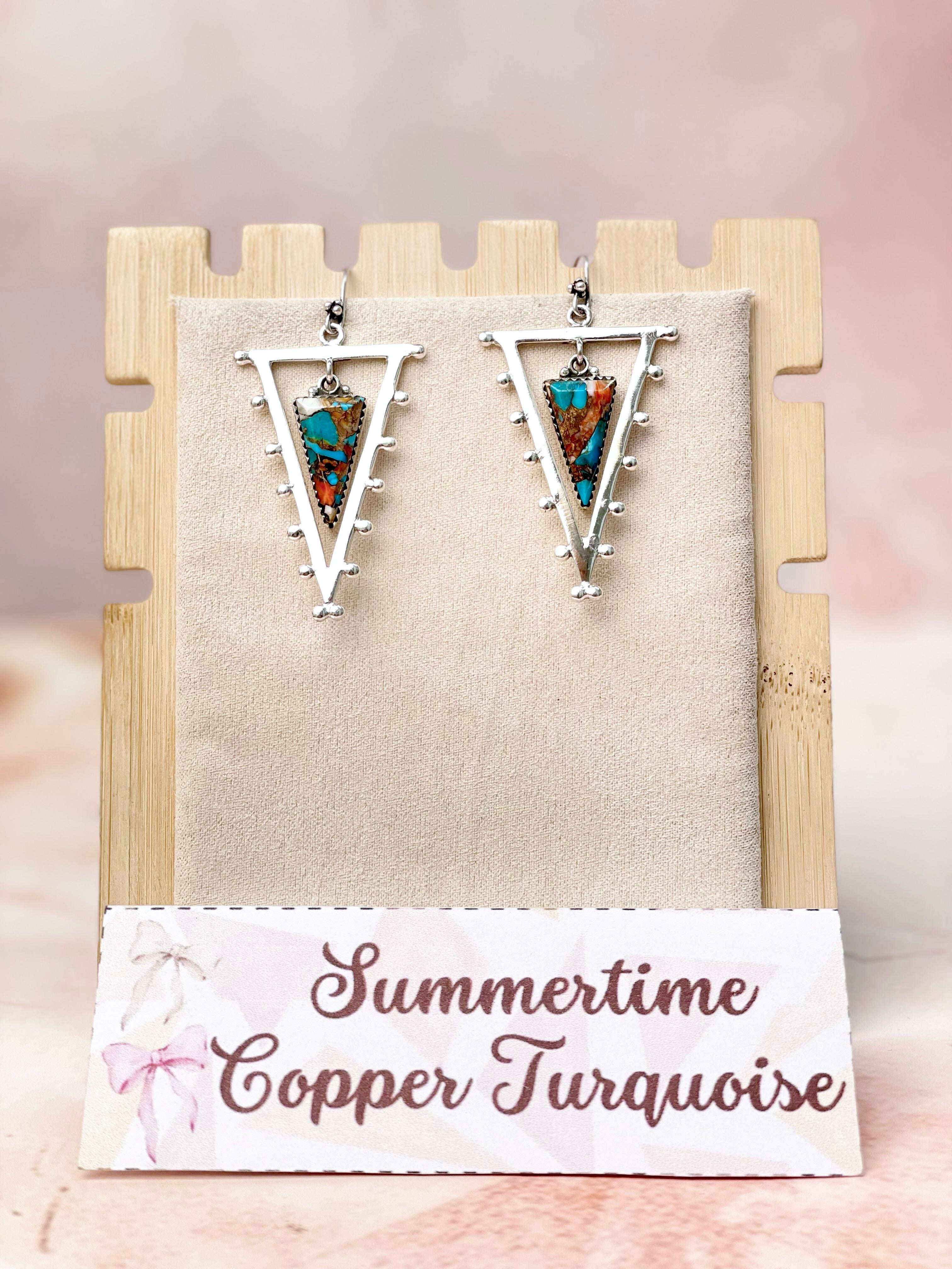 Tori's Bold Sterling Triad Stone Earrings | MADE TO ORDER-Earrings-Krush Kandy, Women's Online Fashion Boutique Located in Phoenix, Arizona (Scottsdale Area)