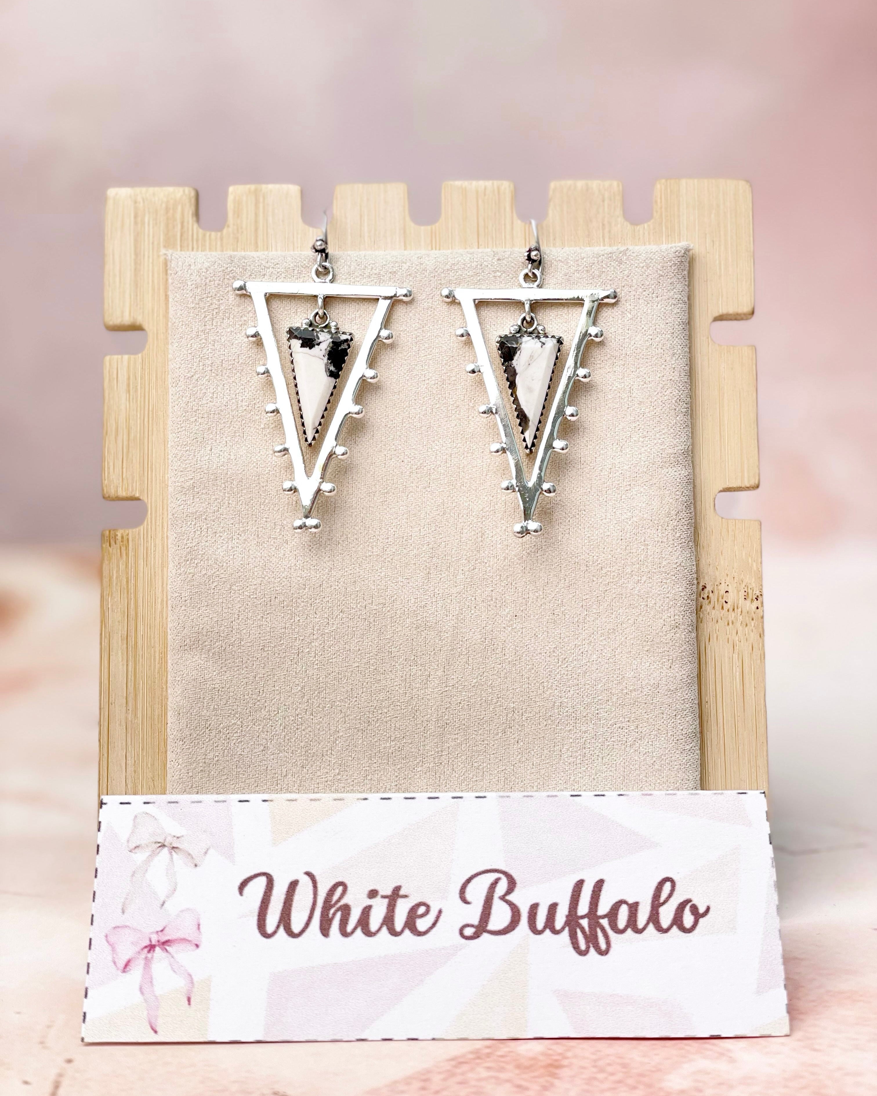 Tori's Bold Sterling Triad Stone Earrings | MADE TO ORDER-Earrings-Krush Kandy, Women's Online Fashion Boutique Located in Phoenix, Arizona (Scottsdale Area)