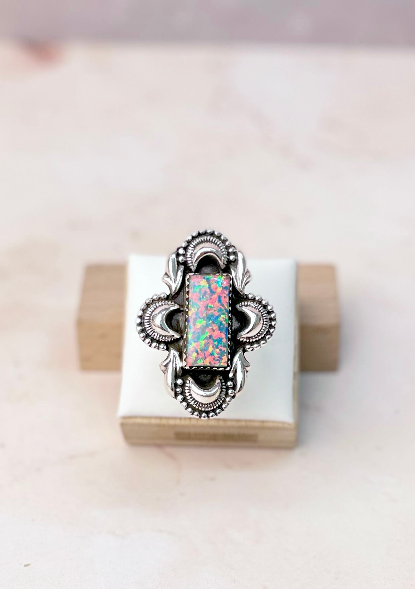 Boho Western Bar Opal Ring-Rings-Krush Kandy, Women's Online Fashion Boutique Located in Phoenix, Arizona (Scottsdale Area)