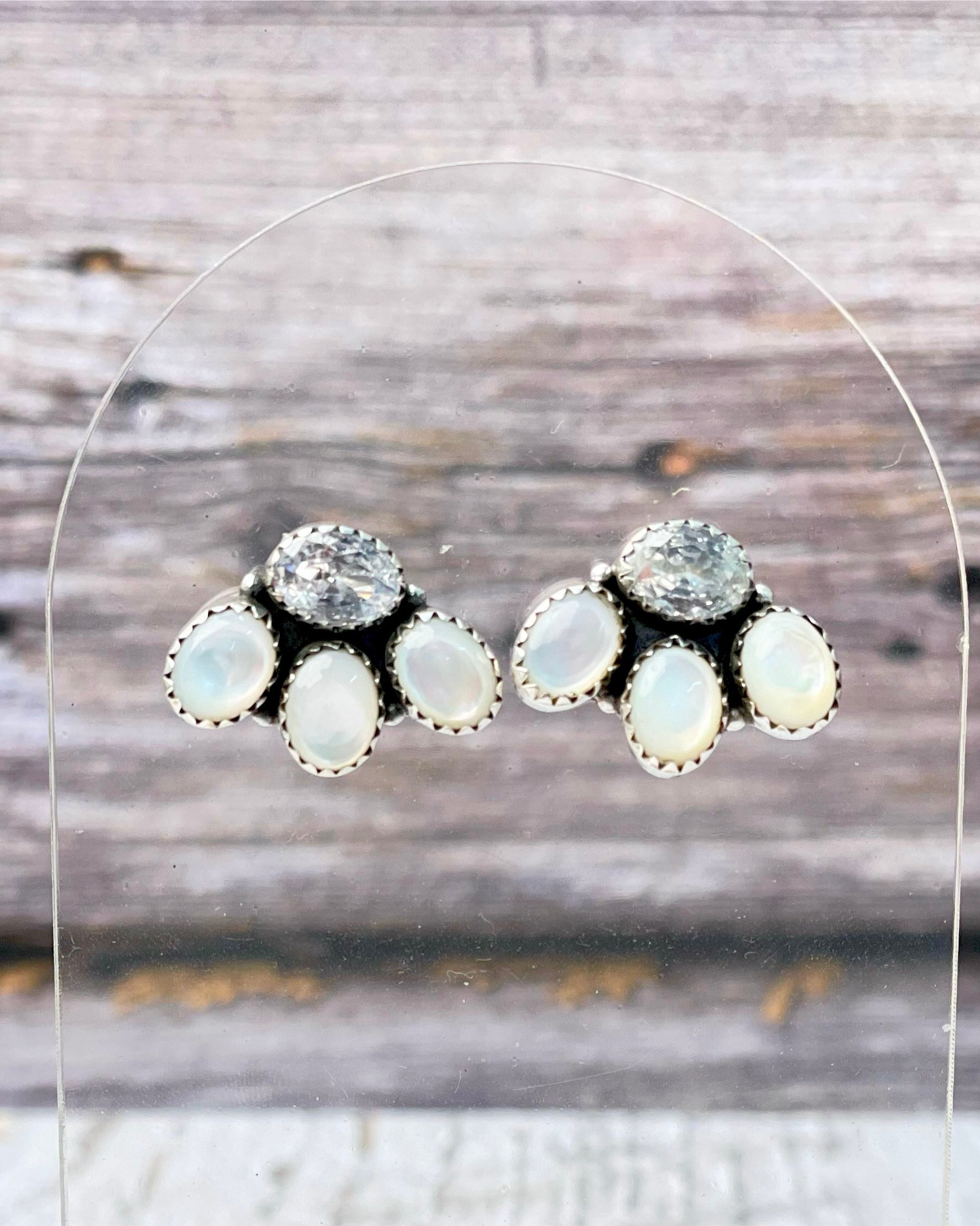 Crystal and Pearl Dainty Studs-Earrings-Krush Kandy, Women's Online Fashion Boutique Located in Phoenix, Arizona (Scottsdale Area)