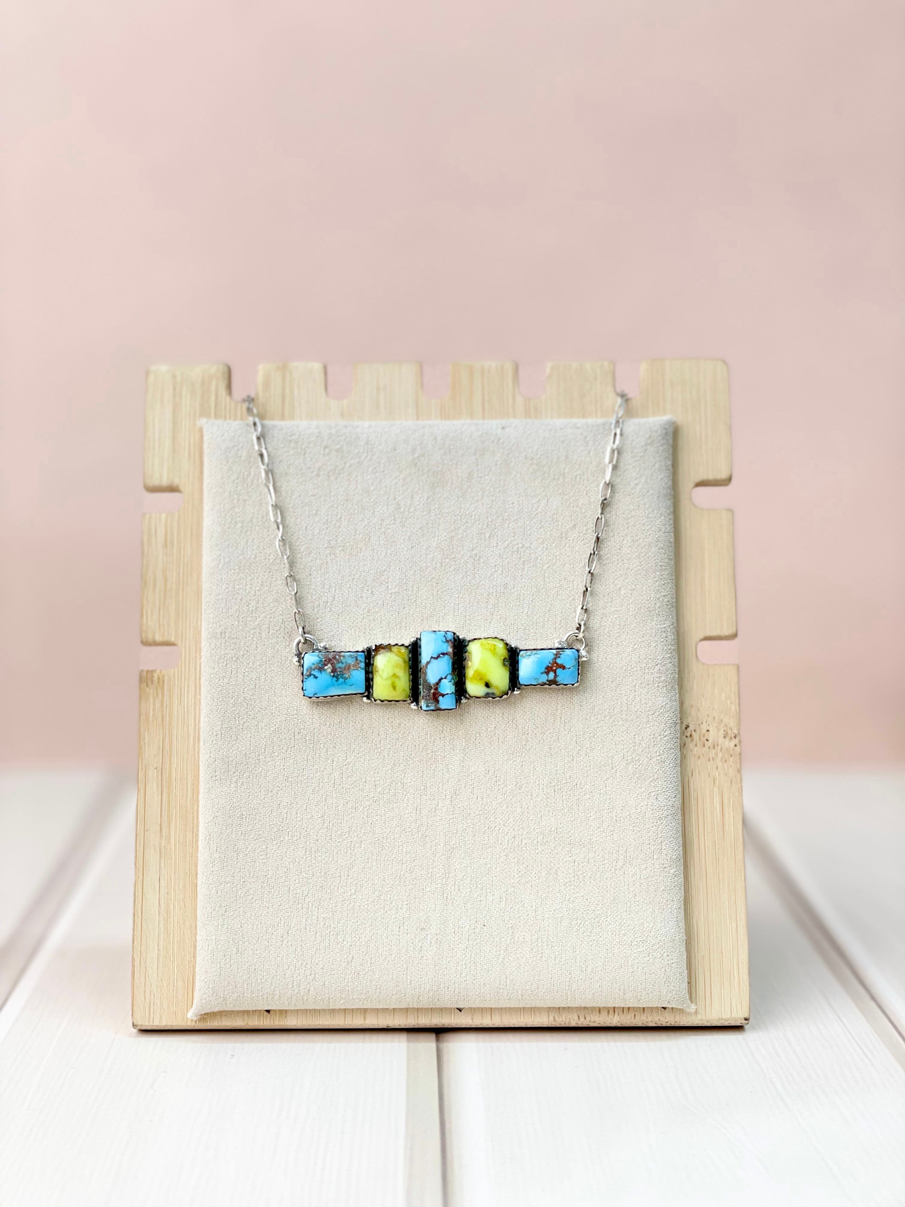 Palomino and Golden Hill Bar Necklace-Necklaces-Krush Kandy, Women's Online Fashion Boutique Located in Phoenix, Arizona (Scottsdale Area)