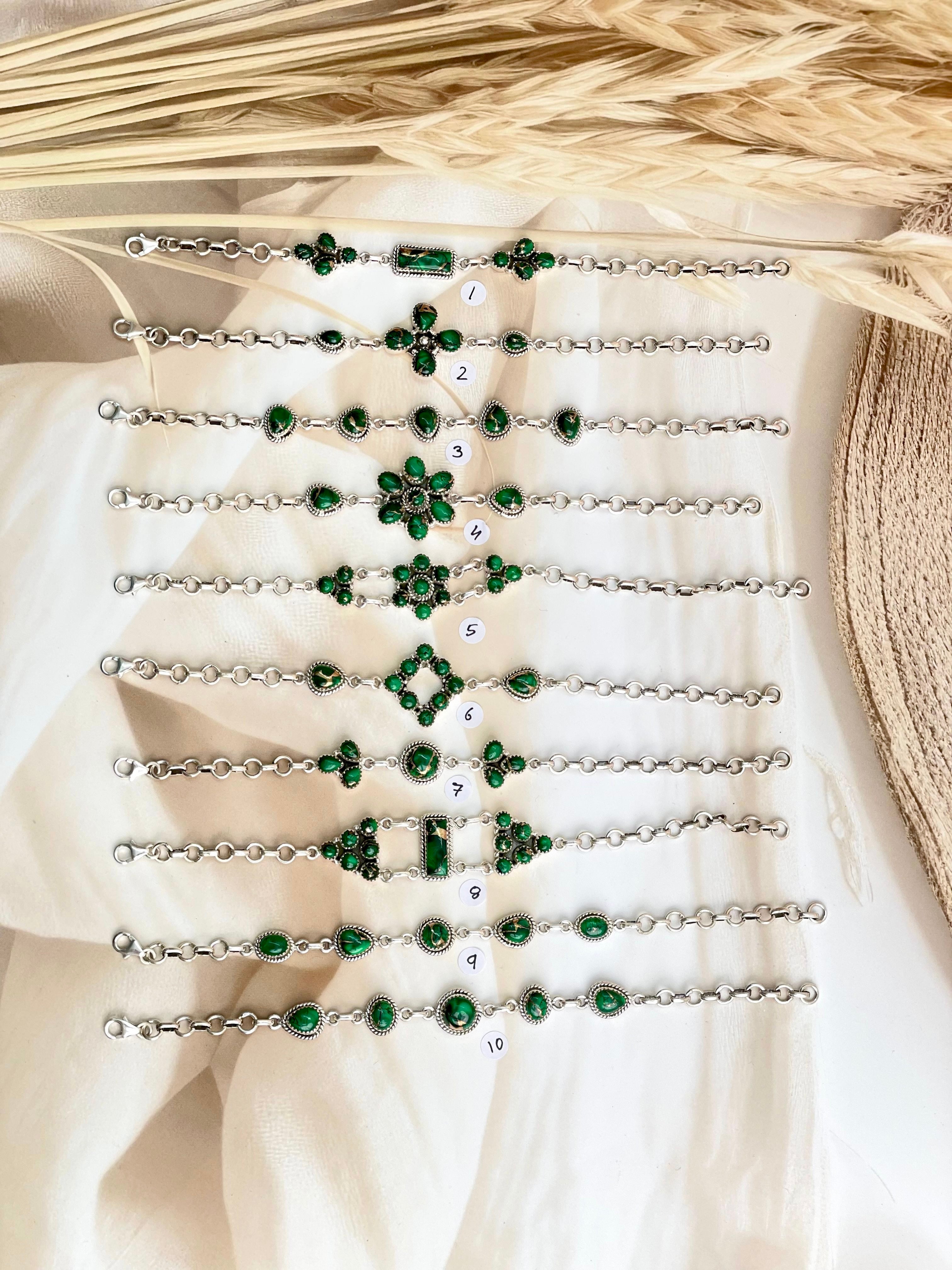 Irish Green Dahlia Bracelets sno 28-Bracelets-Krush Kandy, Women's Online Fashion Boutique Located in Phoenix, Arizona (Scottsdale Area)