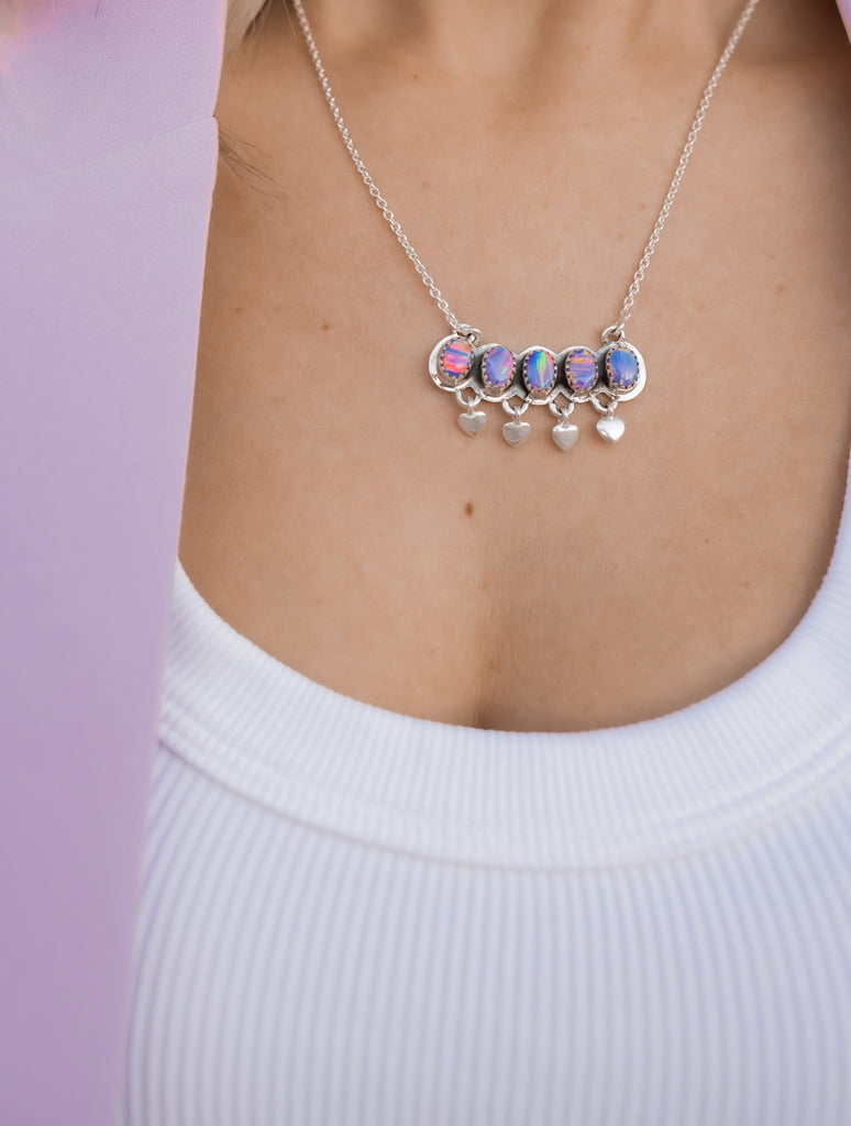 Heart's Desire Stone Necklace-Chain Necklaces-Krush Kandy, Women's Online Fashion Boutique Located in Phoenix, Arizona (Scottsdale Area)