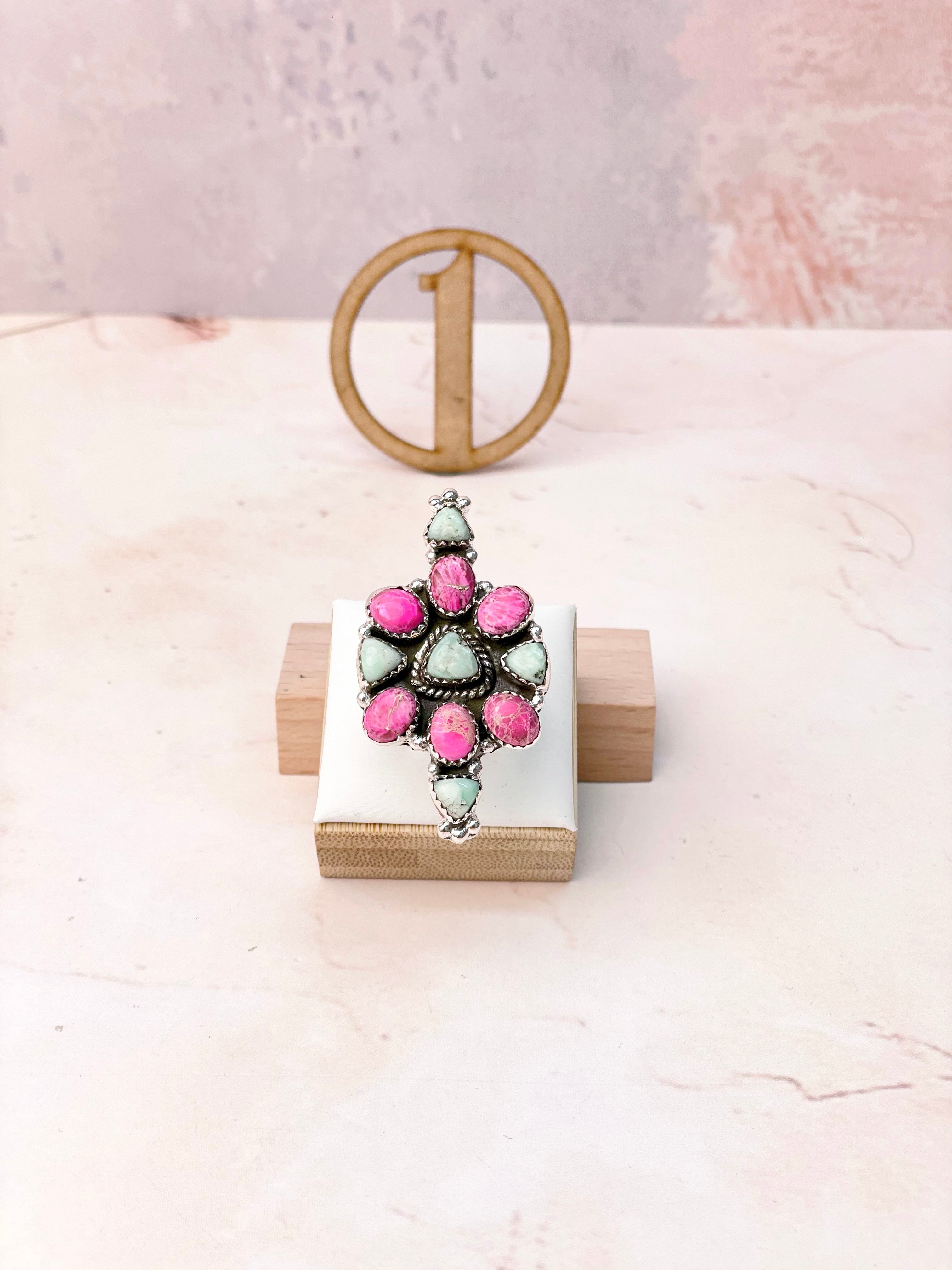 Paloma & Pink Jasper One of a Kind Rings-Rings-Krush Kandy, Women's Online Fashion Boutique Located in Phoenix, Arizona (Scottsdale Area)