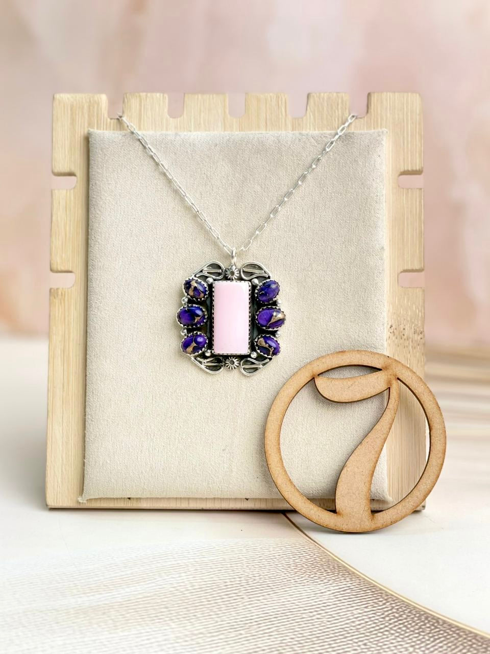 Pink Conch & Berry Dahlia Cluster Necklace-Necklaces-Krush Kandy, Women's Online Fashion Boutique Located in Phoenix, Arizona (Scottsdale Area)