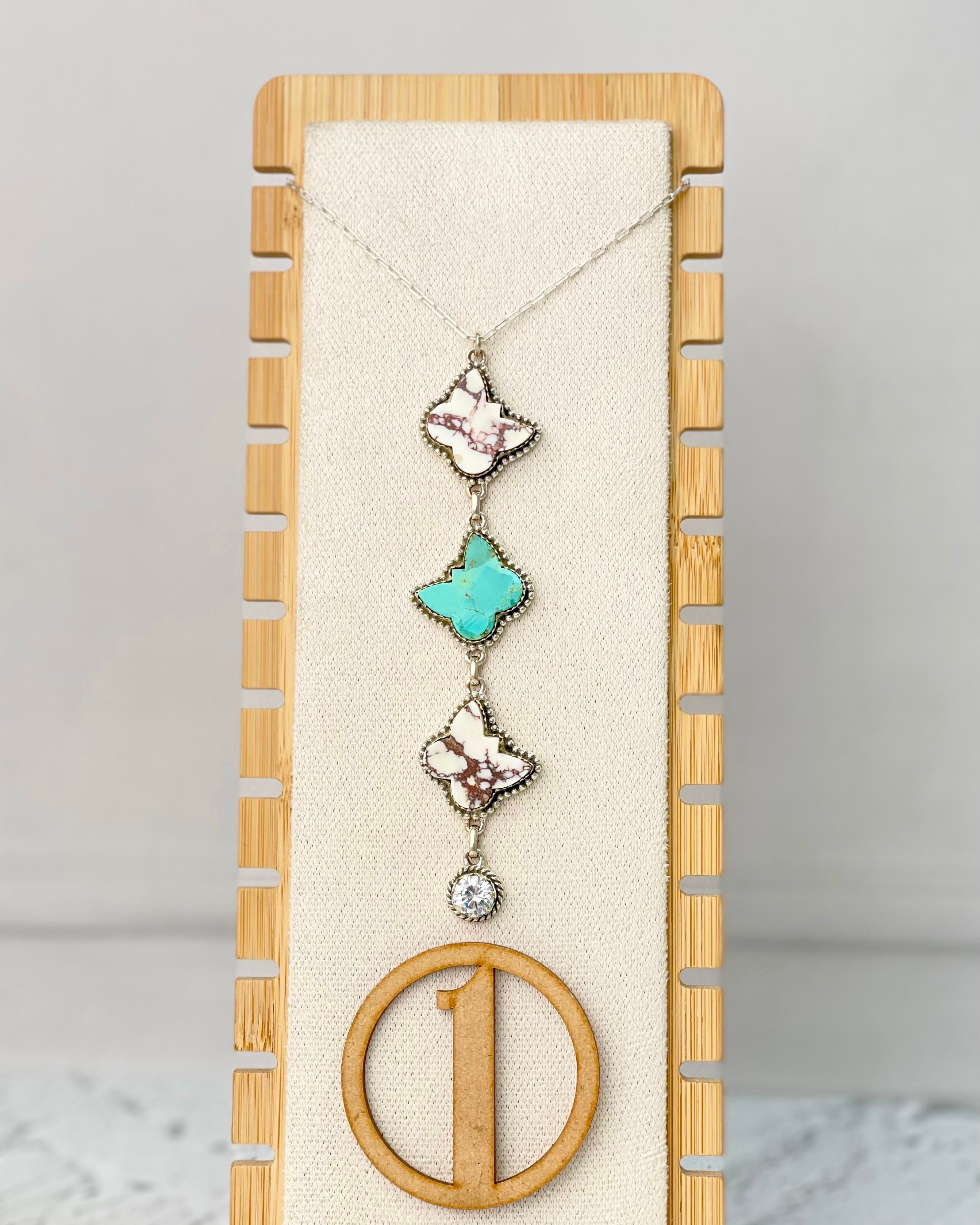 Flying Butterflies Lariat Necklace-Necklaces-Krush Kandy, Women's Online Fashion Boutique Located in Phoenix, Arizona (Scottsdale Area)