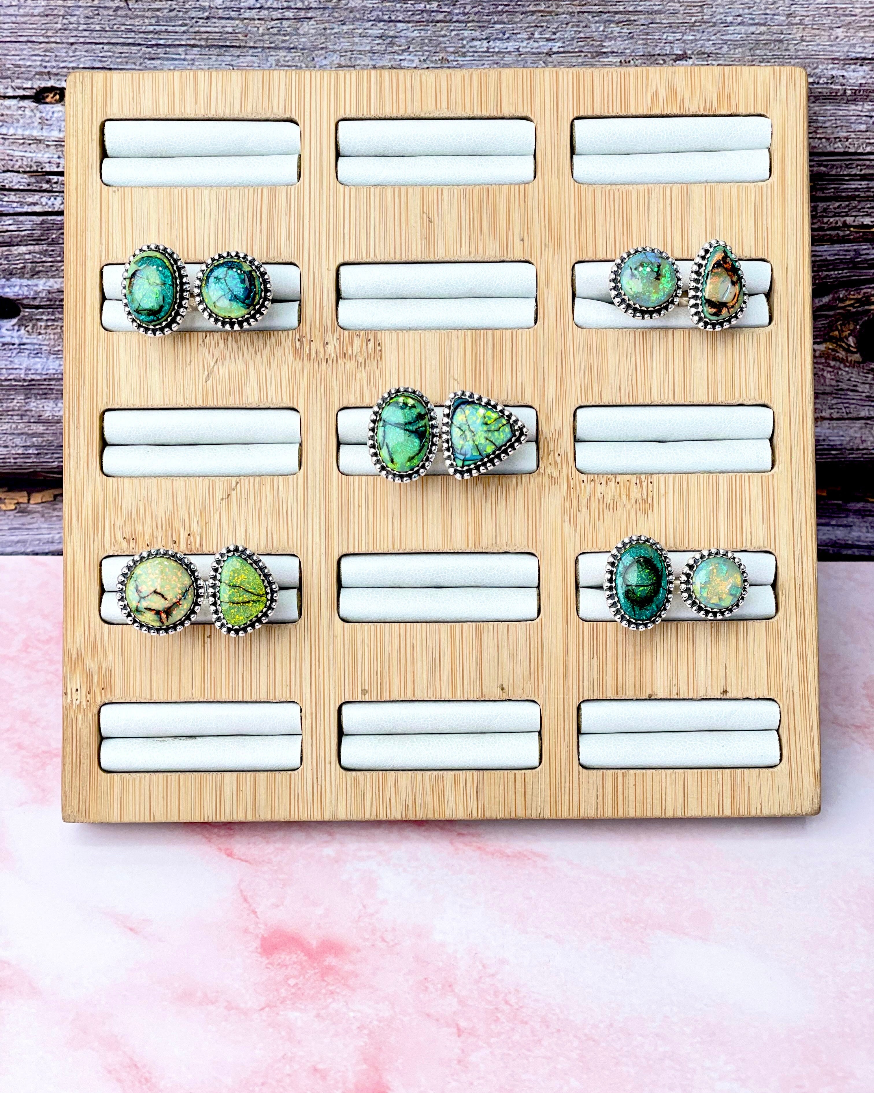 One Of A Kind Sterling Opal Floating Rings-Ring Sizers-Krush Kandy, Women's Online Fashion Boutique Located in Phoenix, Arizona (Scottsdale Area)