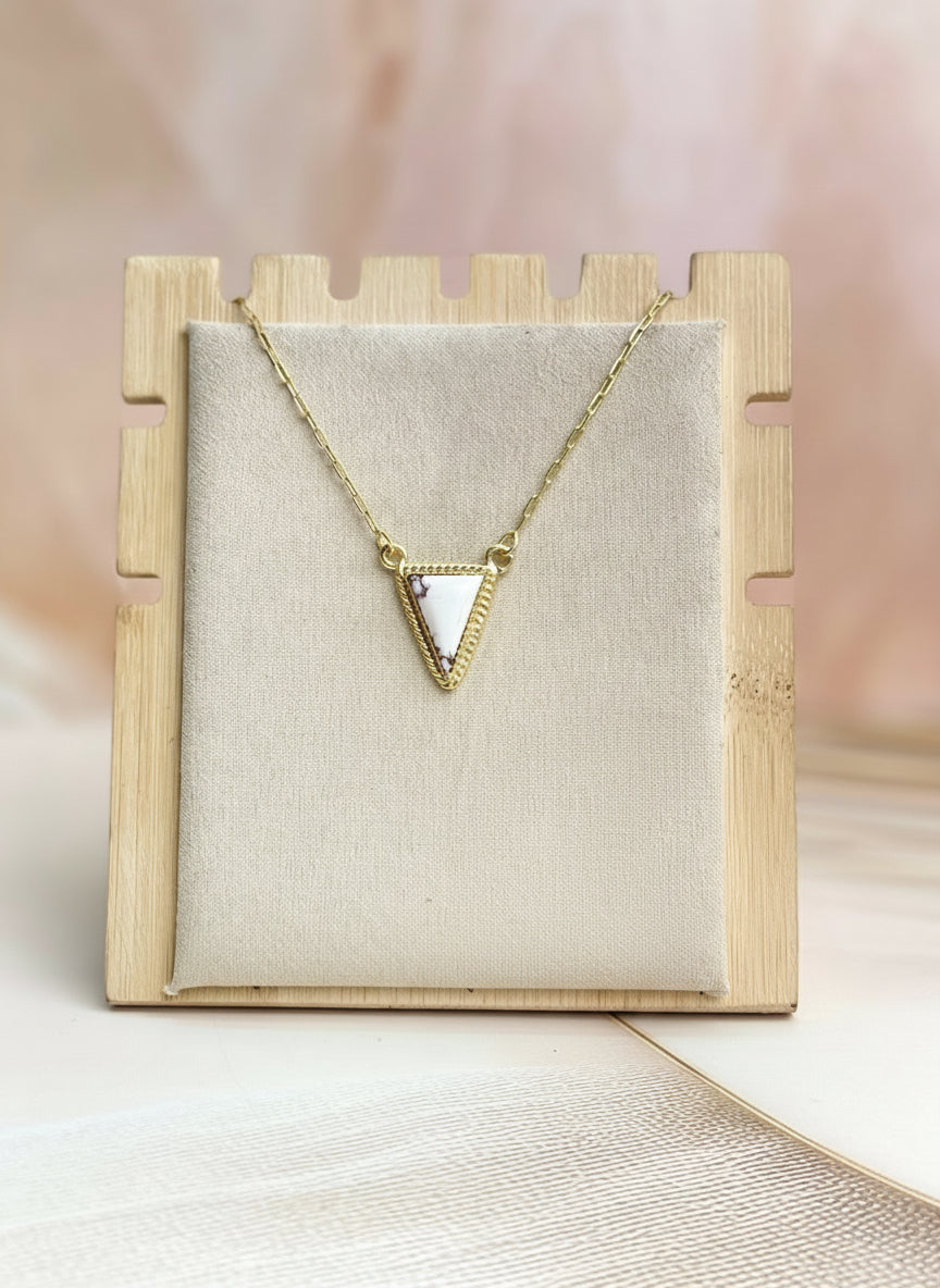 Triad Gold over Silver Multi Stone Necklace-Necklaces-Krush Kandy, Women's Online Fashion Boutique Located in Phoenix, Arizona (Scottsdale Area)