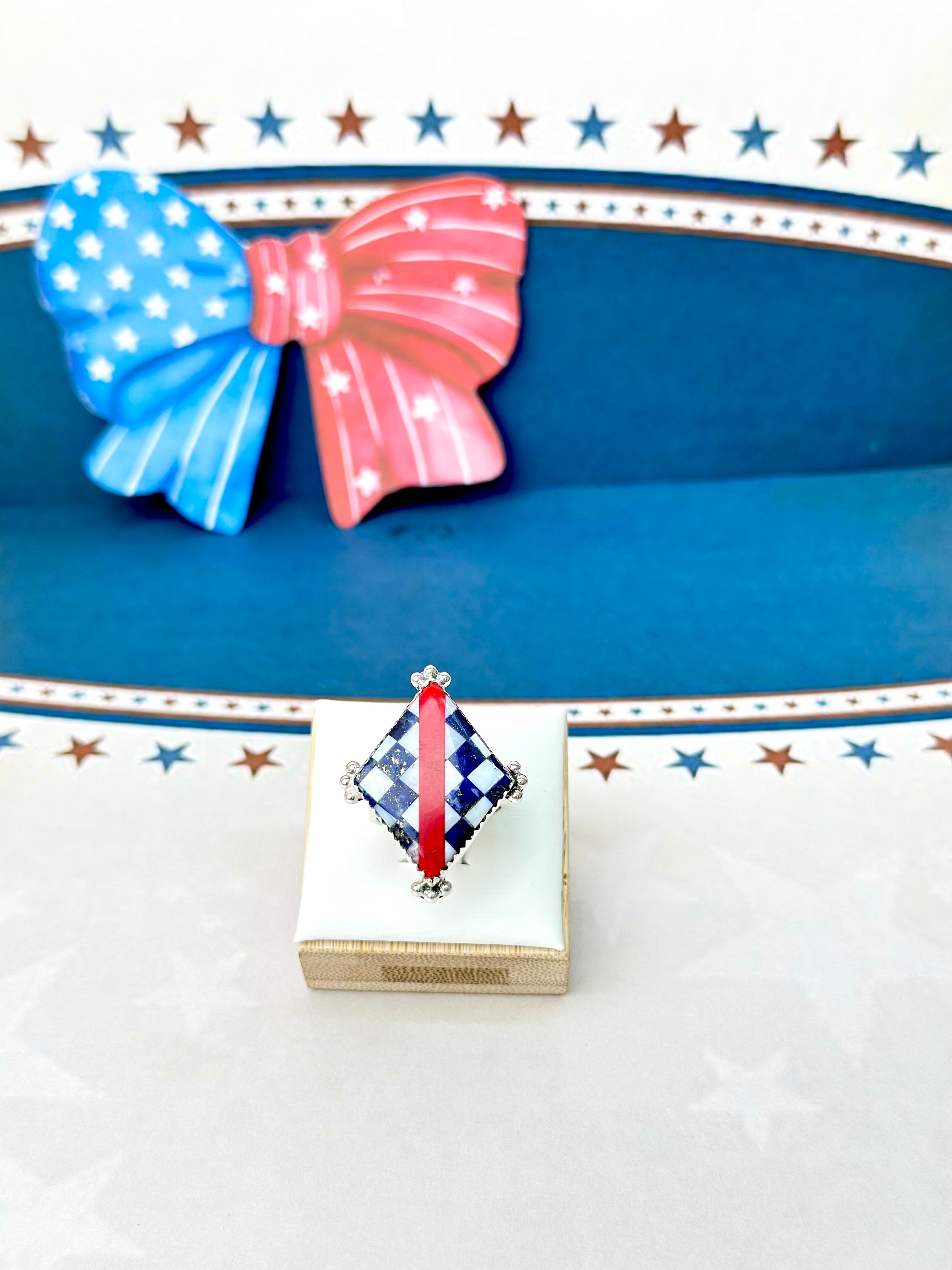 Checkered Glory Rings-Rings-Krush Kandy, Women's Online Fashion Boutique Located in Phoenix, Arizona (Scottsdale Area)