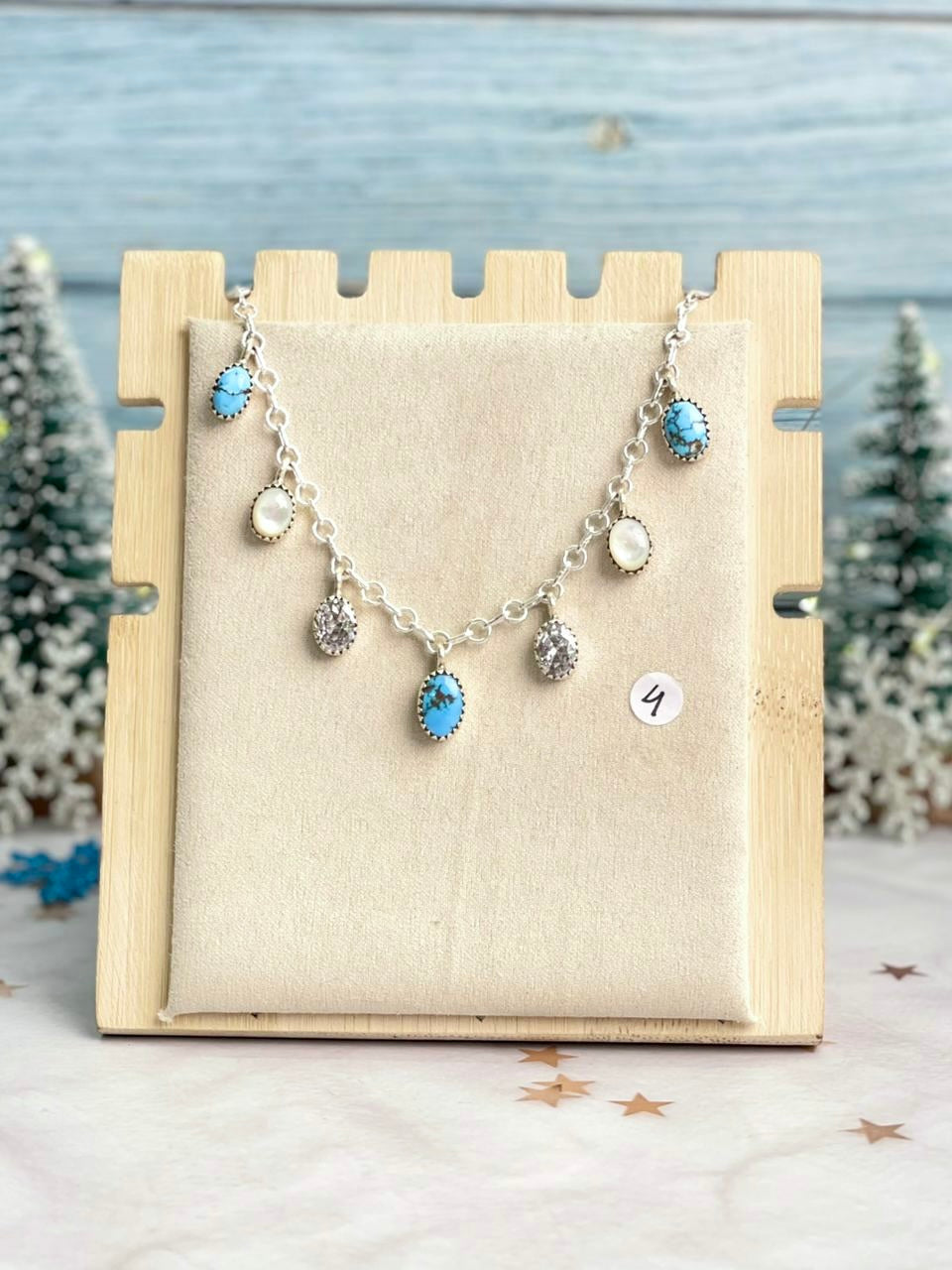 Winter Frost Golden Hills Stone Drops Necklace-Necklaces-Krush Kandy, Women's Online Fashion Boutique Located in Phoenix, Arizona (Scottsdale Area)