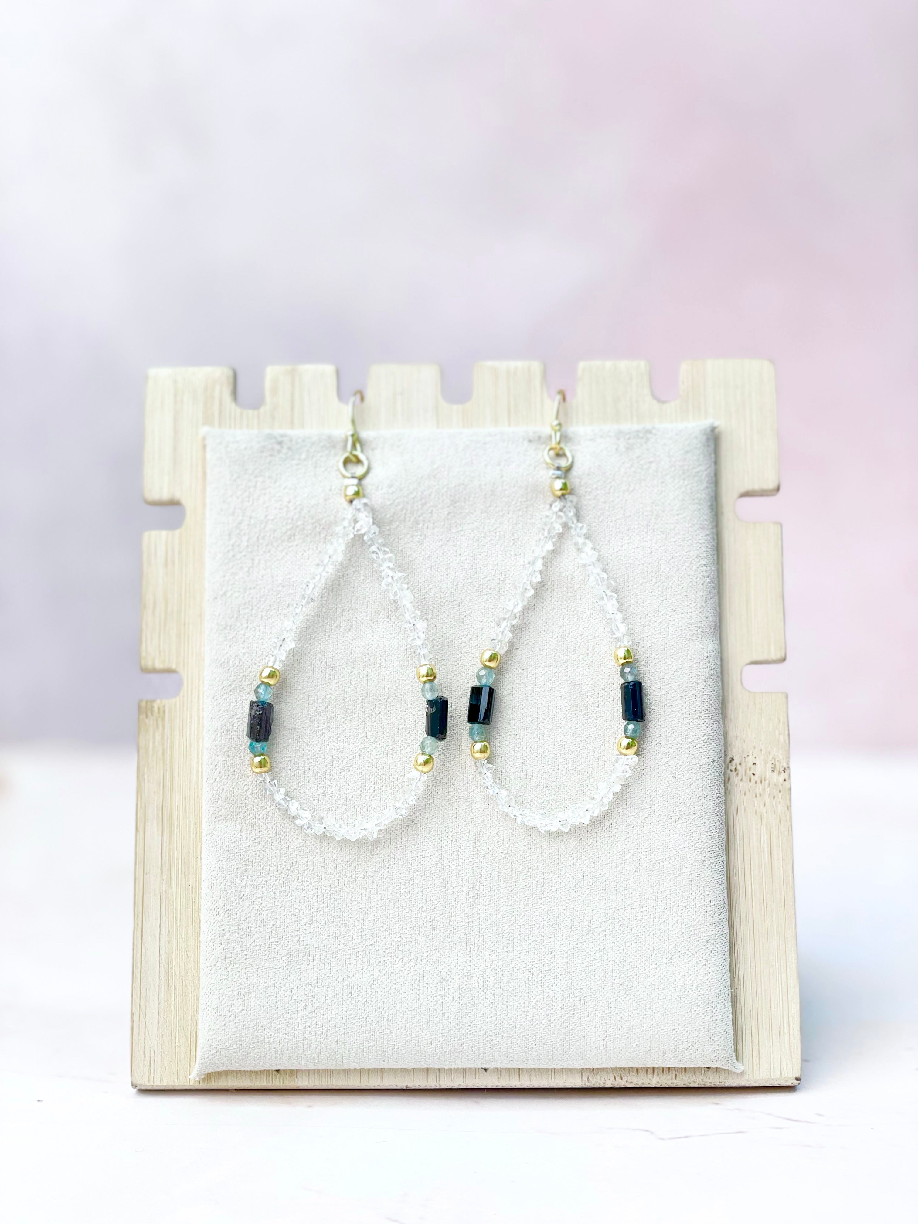 Herkimer Bling Multi Gem Earrings-Earrings-Krush Kandy, Women's Online Fashion Boutique Located in Phoenix, Arizona (Scottsdale Area)