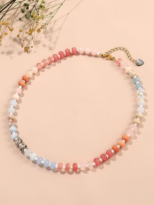 Minimalist Multi Color Beaded Necklace-Necklaces-Krush Kandy, Women's Online Fashion Boutique Located in Phoenix, Arizona (Scottsdale Area)