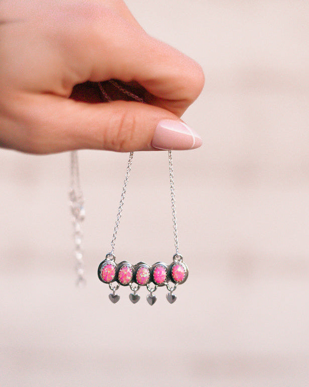 Heart's Desire Stone Necklace-Chain Necklaces-Krush Kandy, Women's Online Fashion Boutique Located in Phoenix, Arizona (Scottsdale Area)