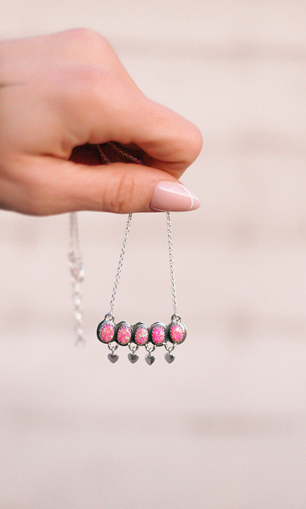 Heart's Desire Stone Necklace-Chain Necklaces-Krush Kandy, Women's Online Fashion Boutique Located in Phoenix, Arizona (Scottsdale Area)