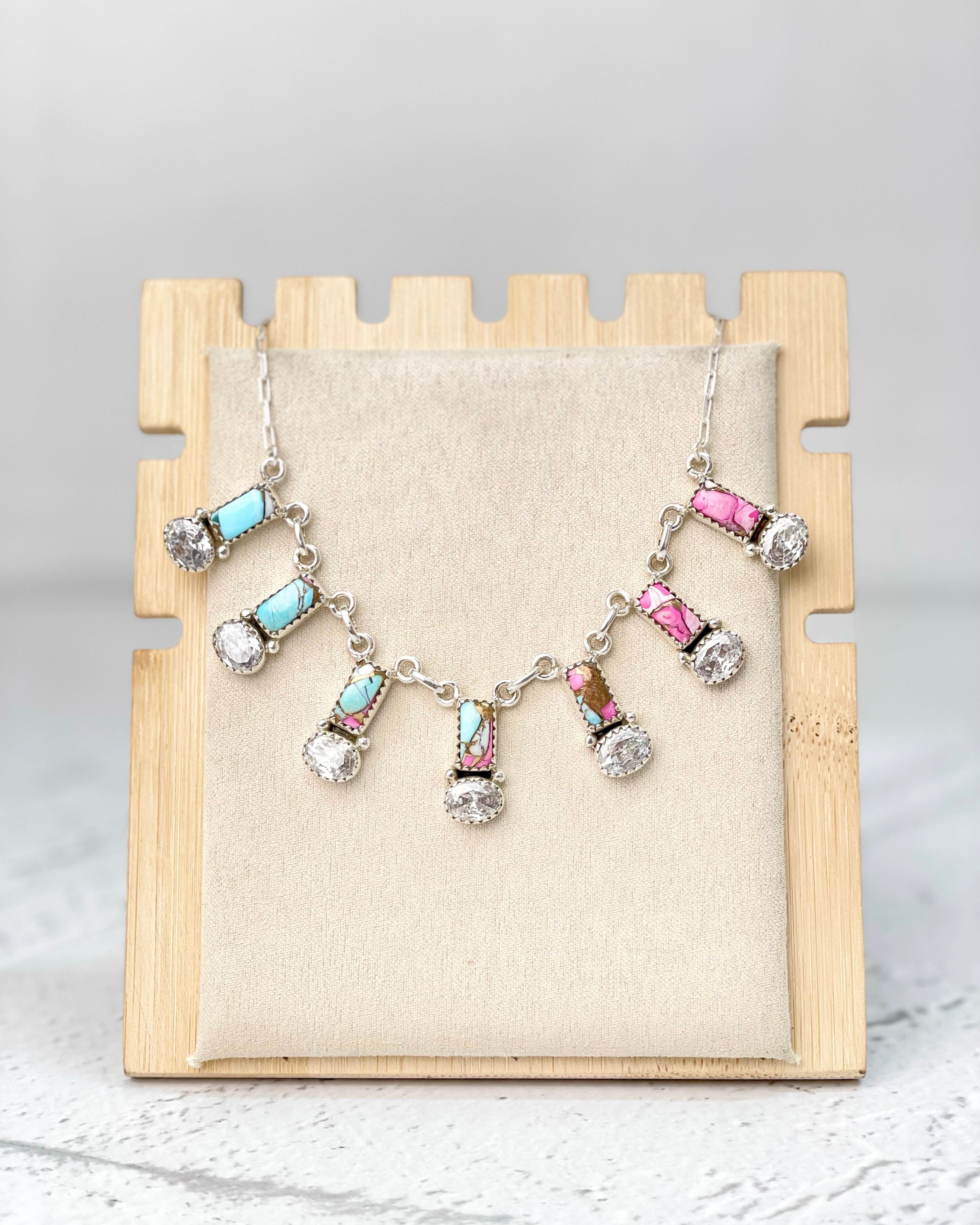 Cotton Candy Statement Necklace Bno. 18-Necklaces-Krush Kandy, Women's Online Fashion Boutique Located in Phoenix, Arizona (Scottsdale Area)