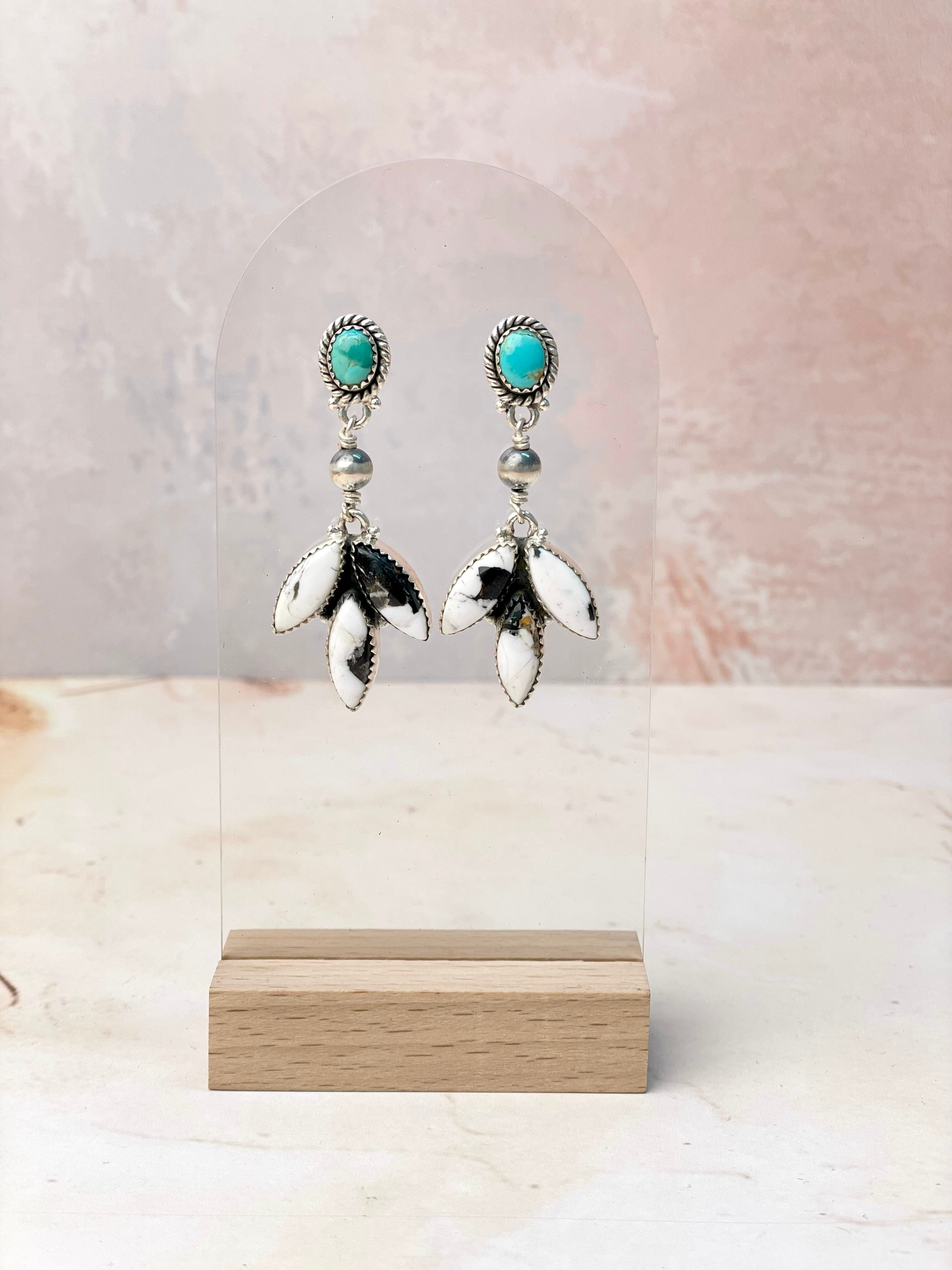 Desert Pearls and Petals Earrings-Earrings-Krush Kandy, Women's Online Fashion Boutique Located in Phoenix, Arizona (Scottsdale Area)
